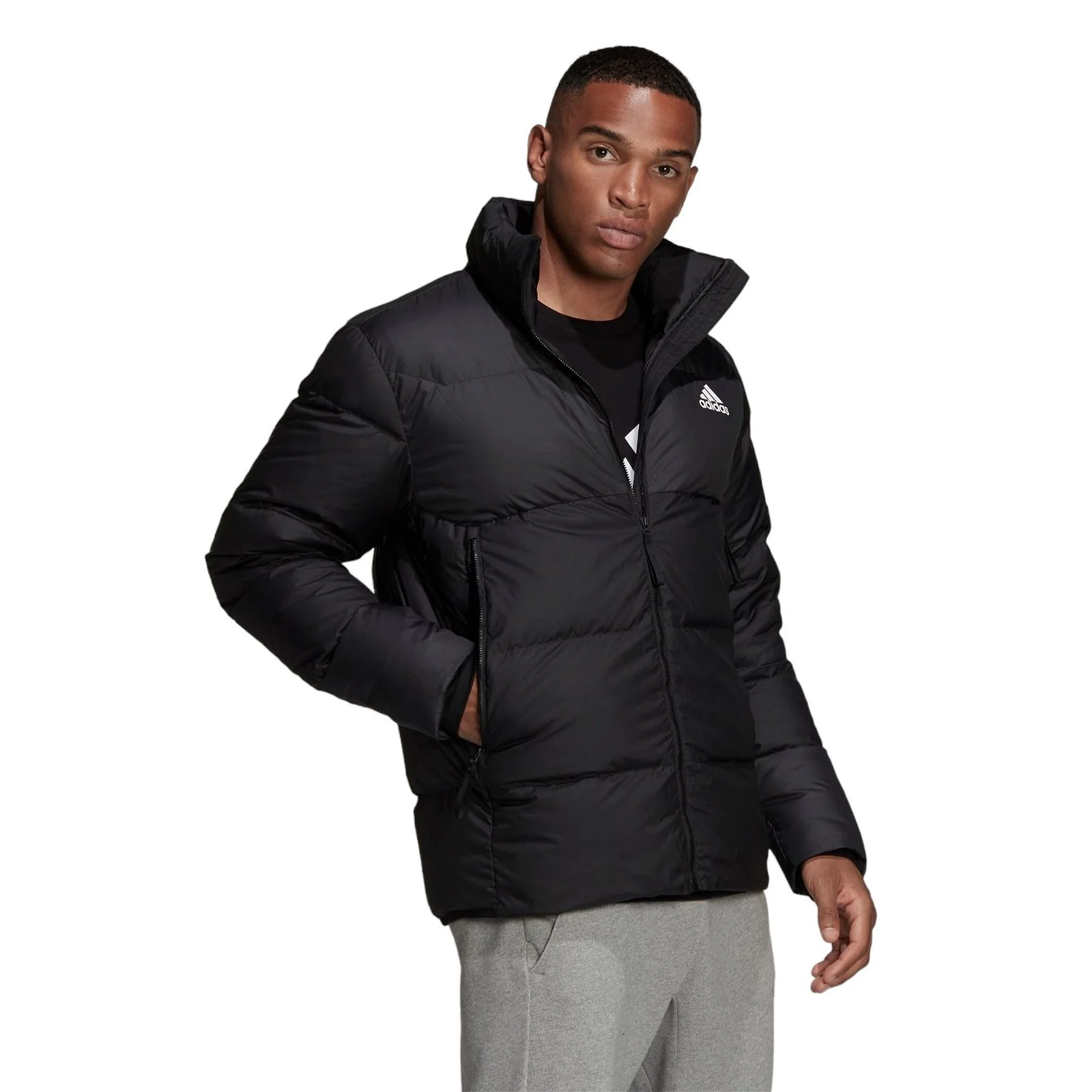 adidas 11.11 Big Baffle Down Puffer Jacket - Black - Image 2