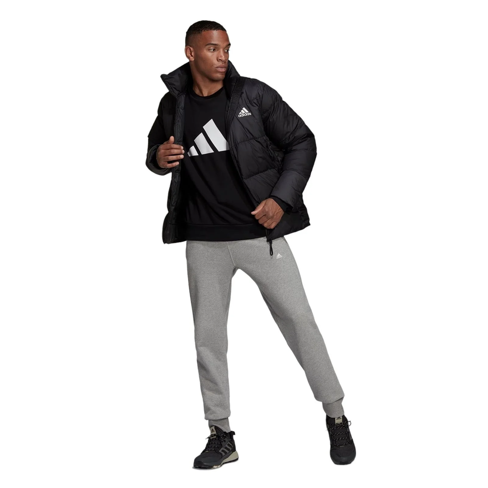 adidas 11.11 Big Baffle Down Puffer Jacket - Black - Image 6