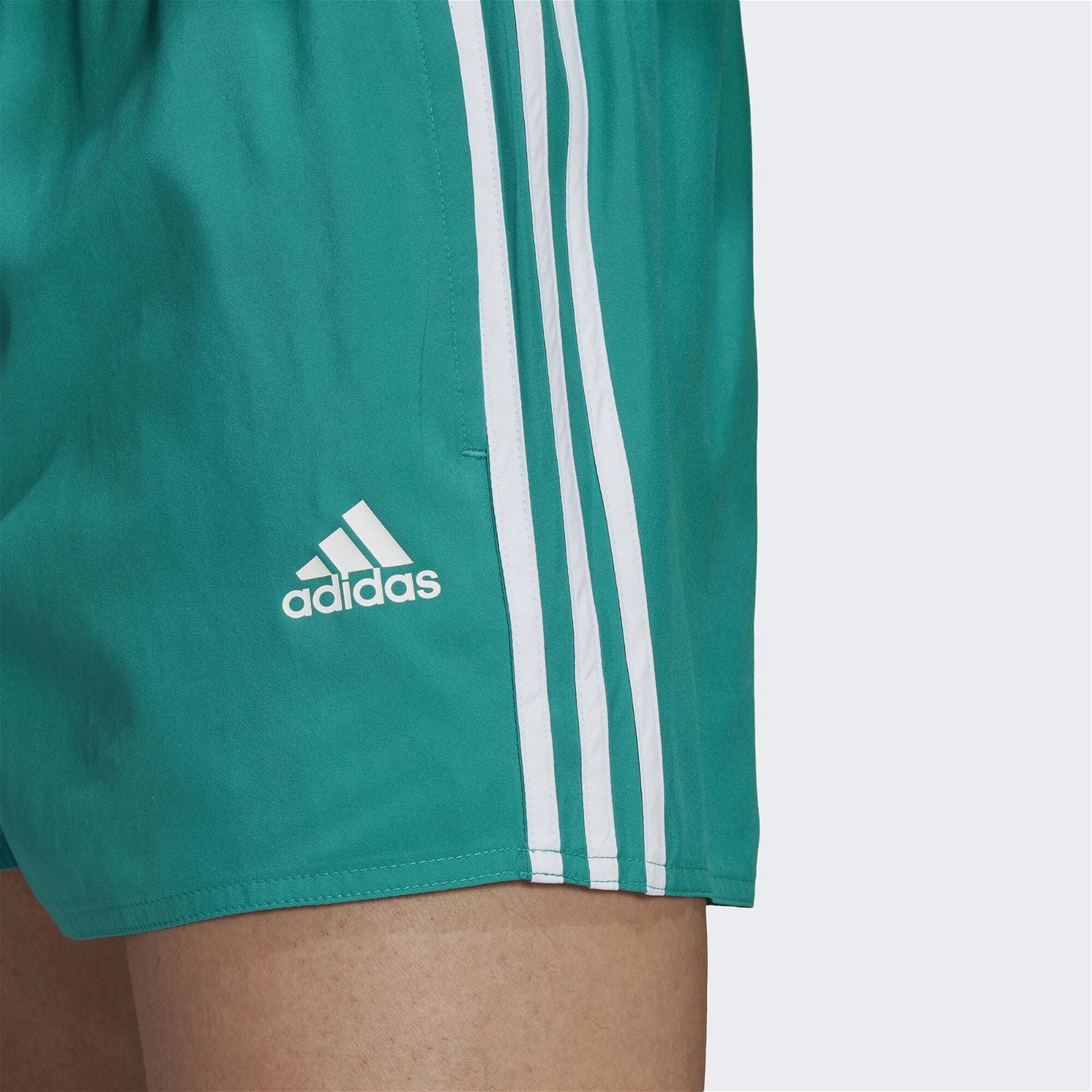 adidas 3-Stripes CLX Swim Shorts - Green - Image 4