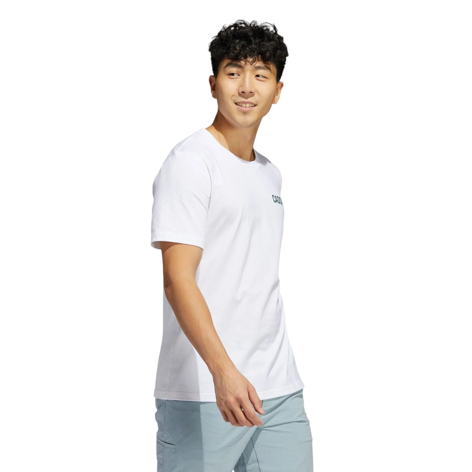 adidas Adicross Caddie Golf T-Shirt - White - Image 6