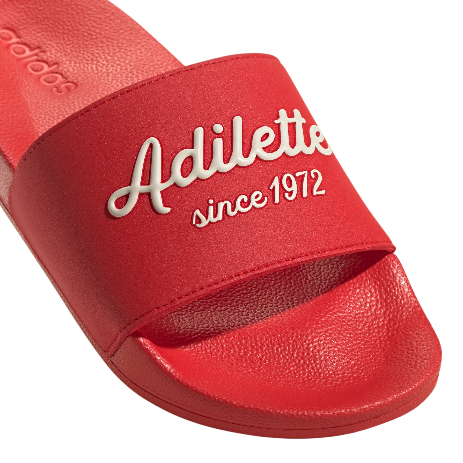 adidas Adilette Shower Slides - Vivid Red / Wonder White - Image 4