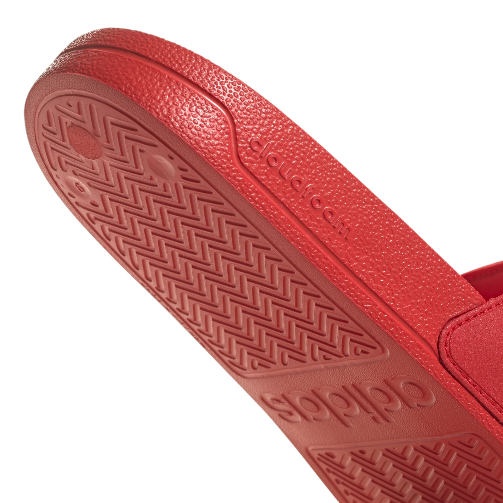 adidas Adilette Shower Slides - Vivid Red / Wonder White - Image 5