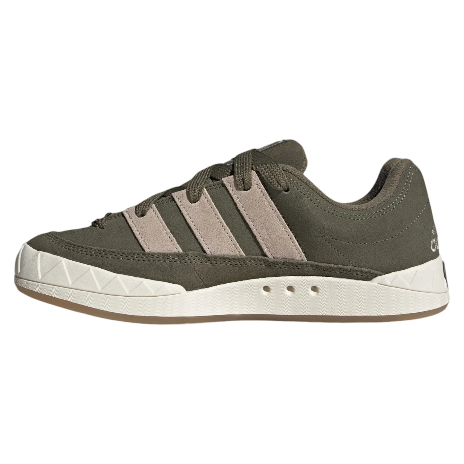 adidas Adimatic Lowtop Skate Shoe - Olive Strata / Wonder Beige / Off White - Image 8