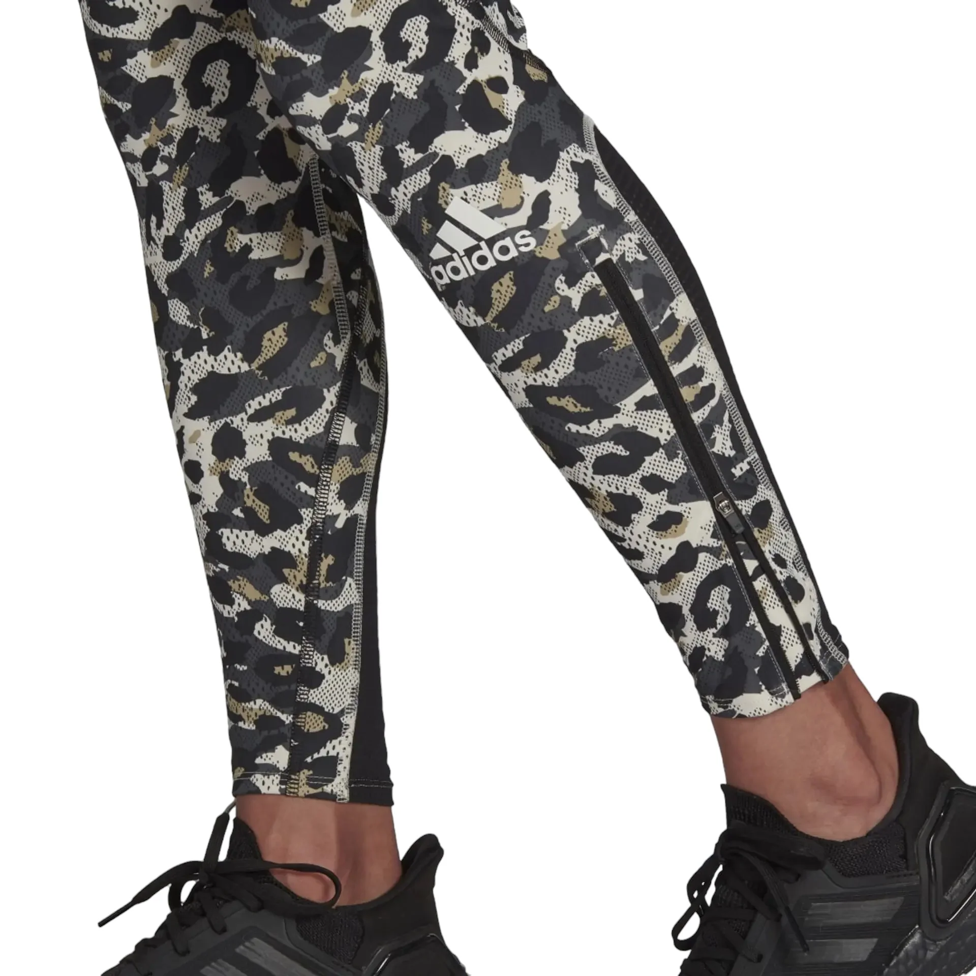 adidas Adizero Womens Primeblue Leggings - Grey - Image 3