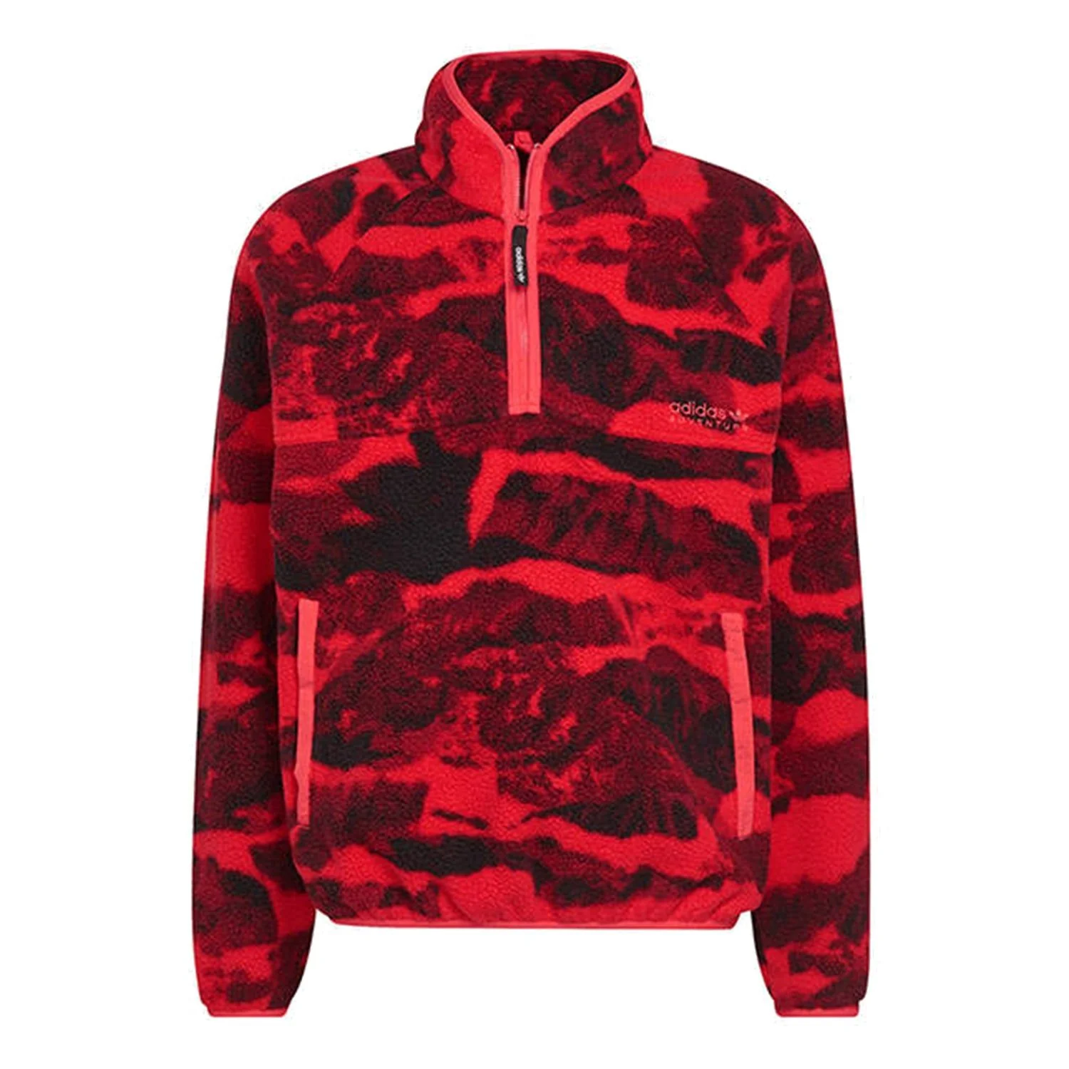 adidas Adventure Polar Fleece Allover Print Half-Zip Sweatshirt - Pink