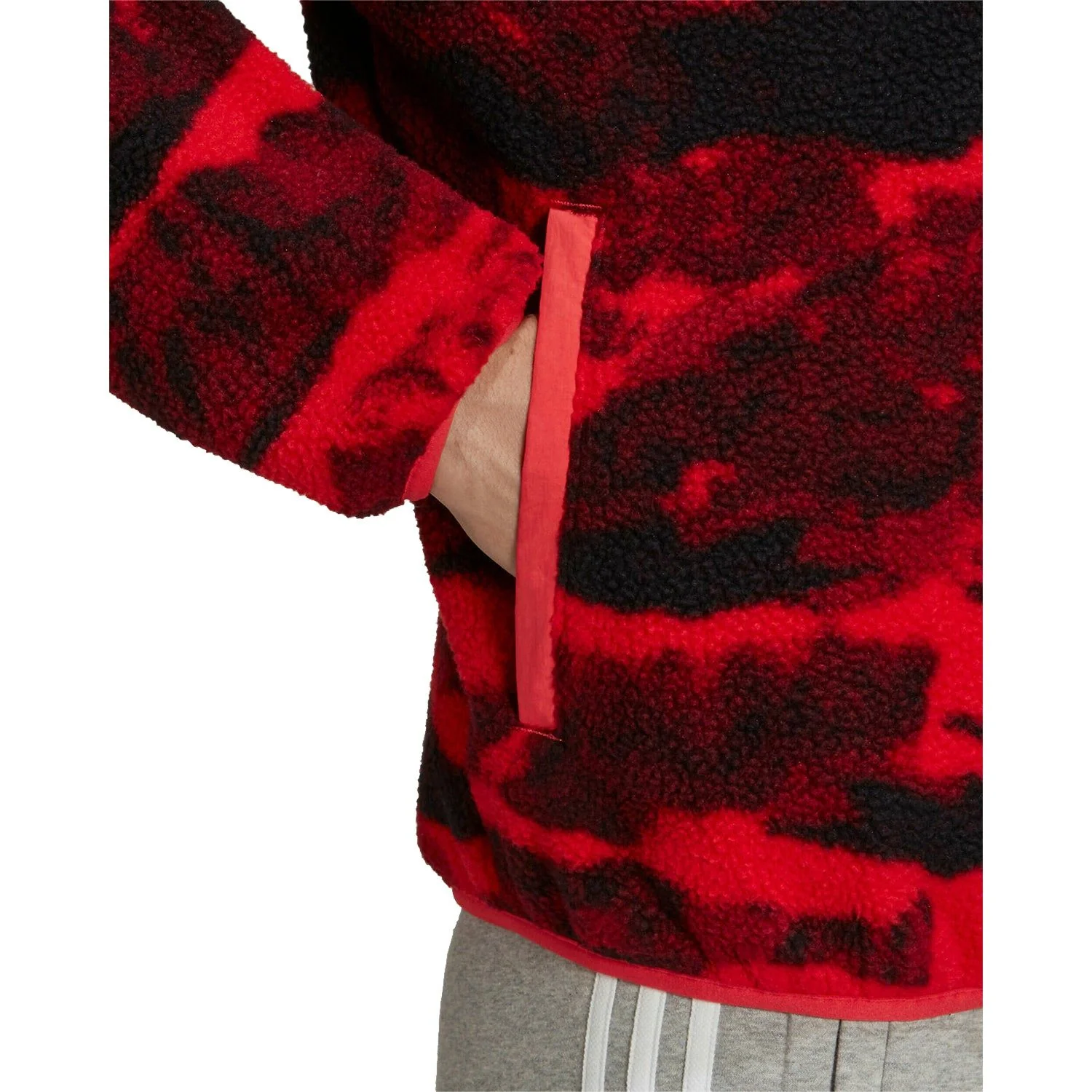 adidas Adventure Polar Fleece Allover Print Half-Zip Sweatshirt - Pink - Image 4