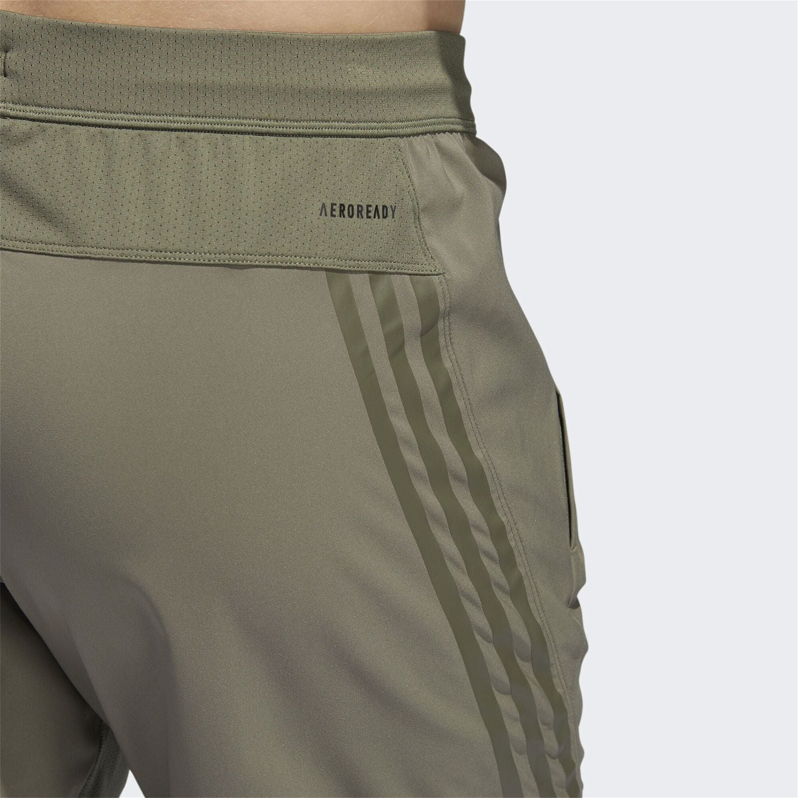 adidas AEROREADY 3-Stripes 8-Inch Shorts - Green - Image 6