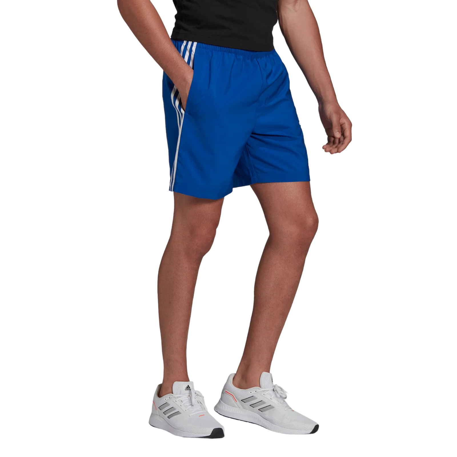adidas AEROREADY Essentials Chelsea 3-Stripes Shorts - Blue - Image 4
