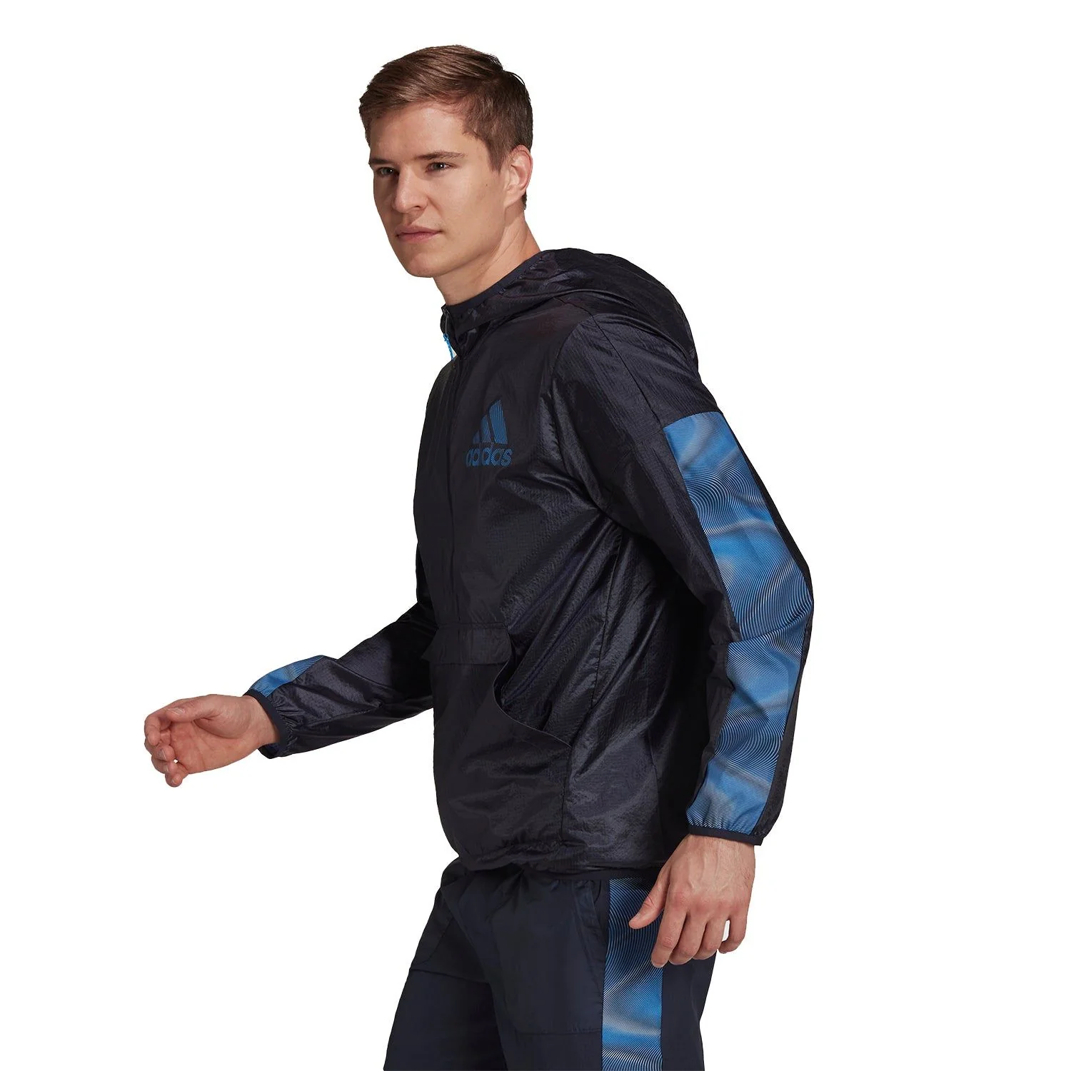 adidas AEROREADY Seasonals Sport Windbreaker - Legend Ink Navy - Image 3