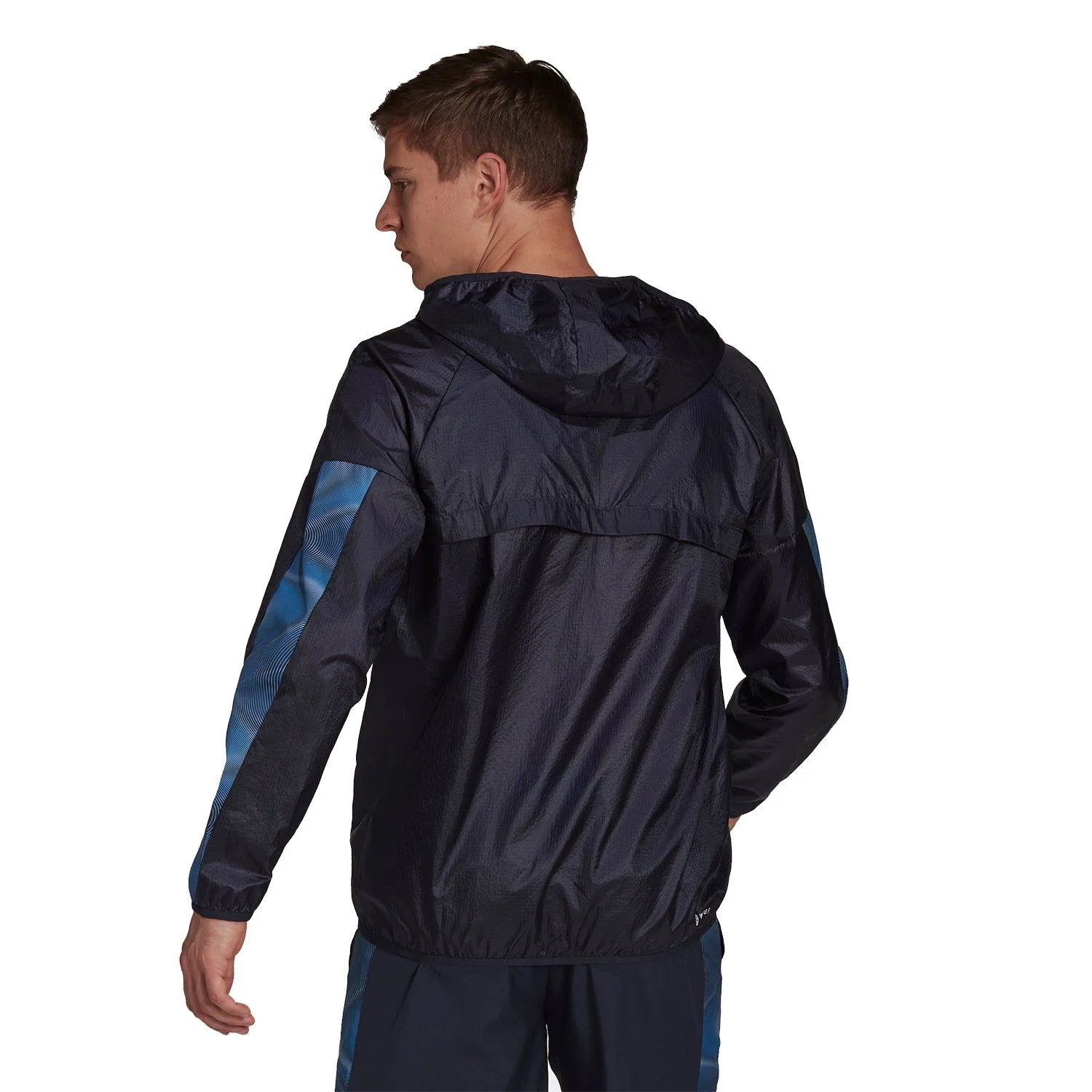 adidas AEROREADY Seasonals Sport Windbreaker - Legend Ink Navy - Image 4