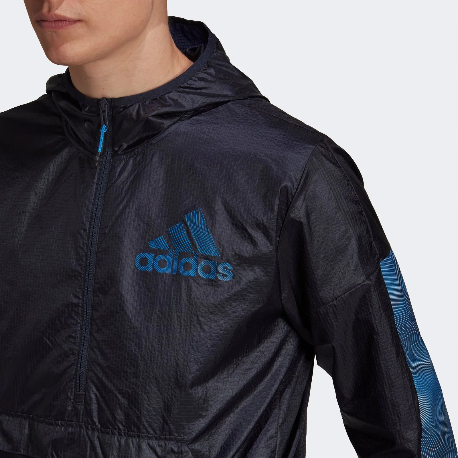 adidas AEROREADY Seasonals Sport Windbreaker - Legend Ink Navy - Image 6