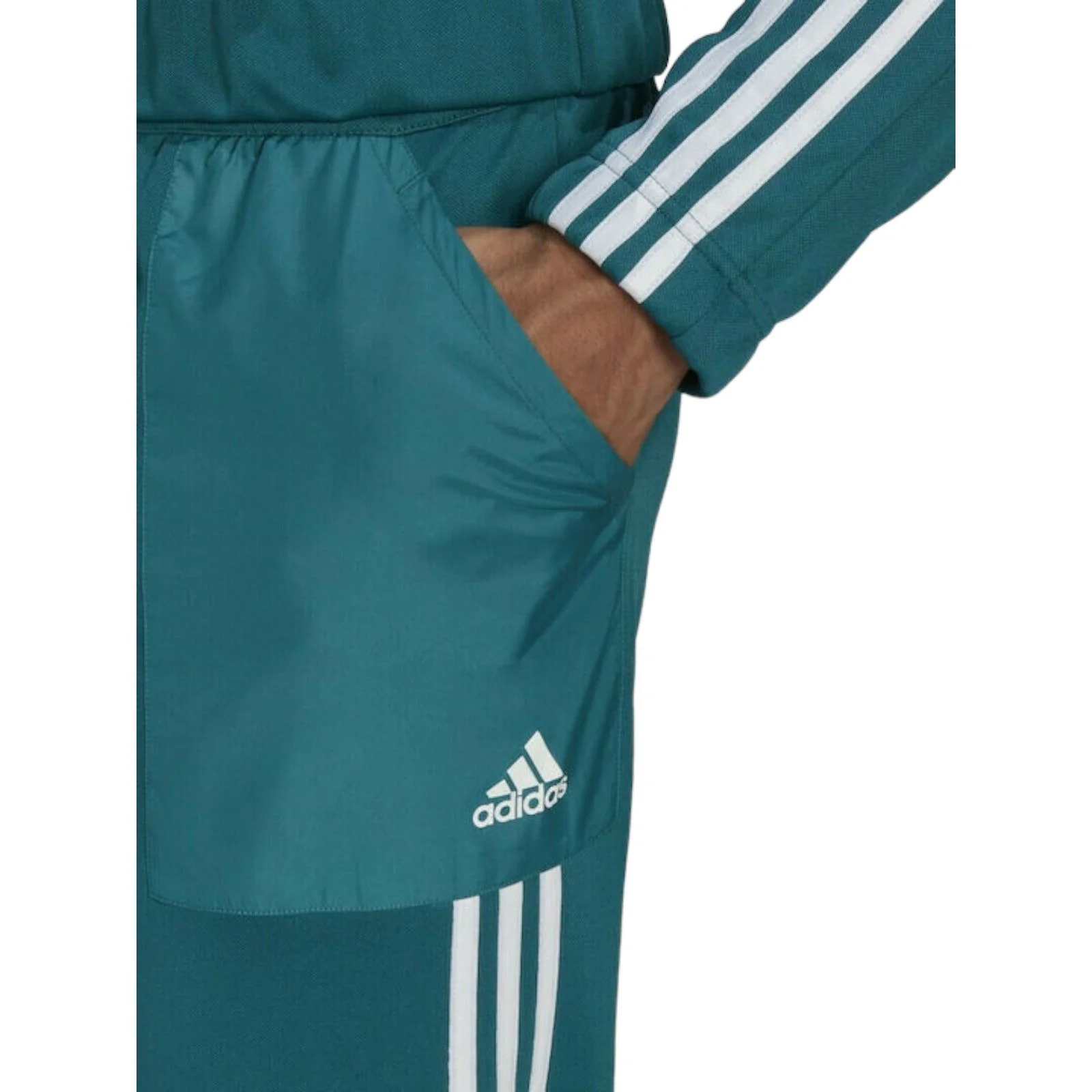adidas AEROREADY Tricot Quarter-Zip Track Suit - Teal Green - Image 8