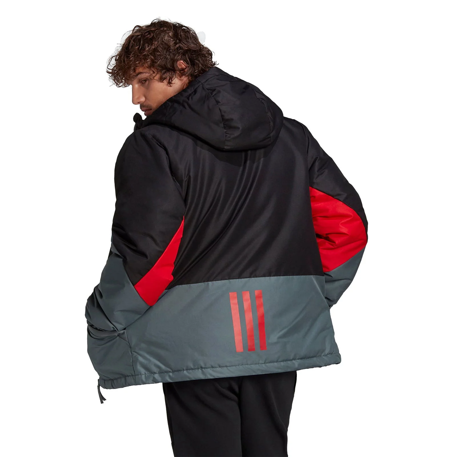 adidas BTS Insulated Padded Jacket - Black/Grey - Image 4