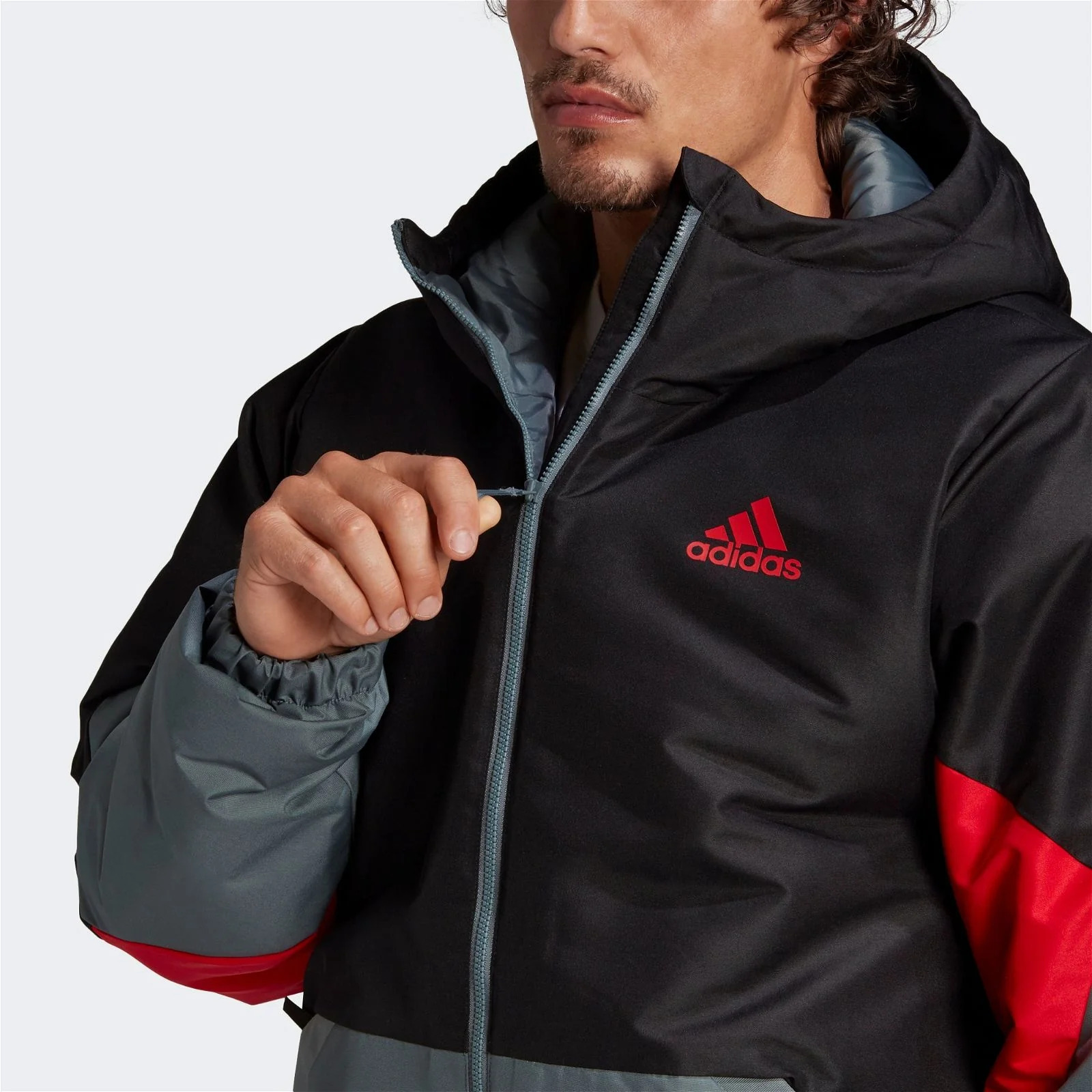 adidas BTS Insulated Padded Jacket - Black/Grey - Image 8