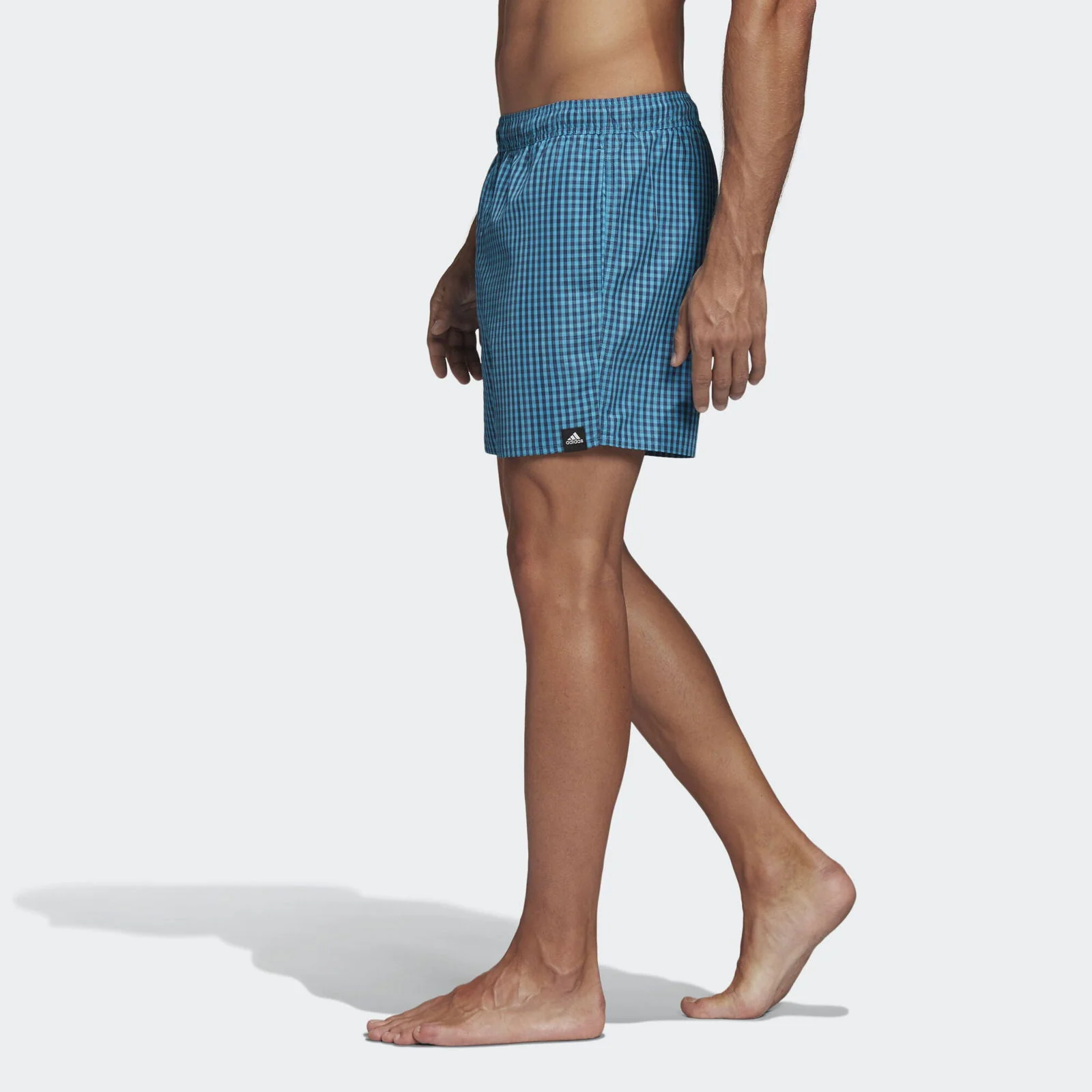 adidas Check CLX Swim Shorts - Shock Cyan Blue - Image 4