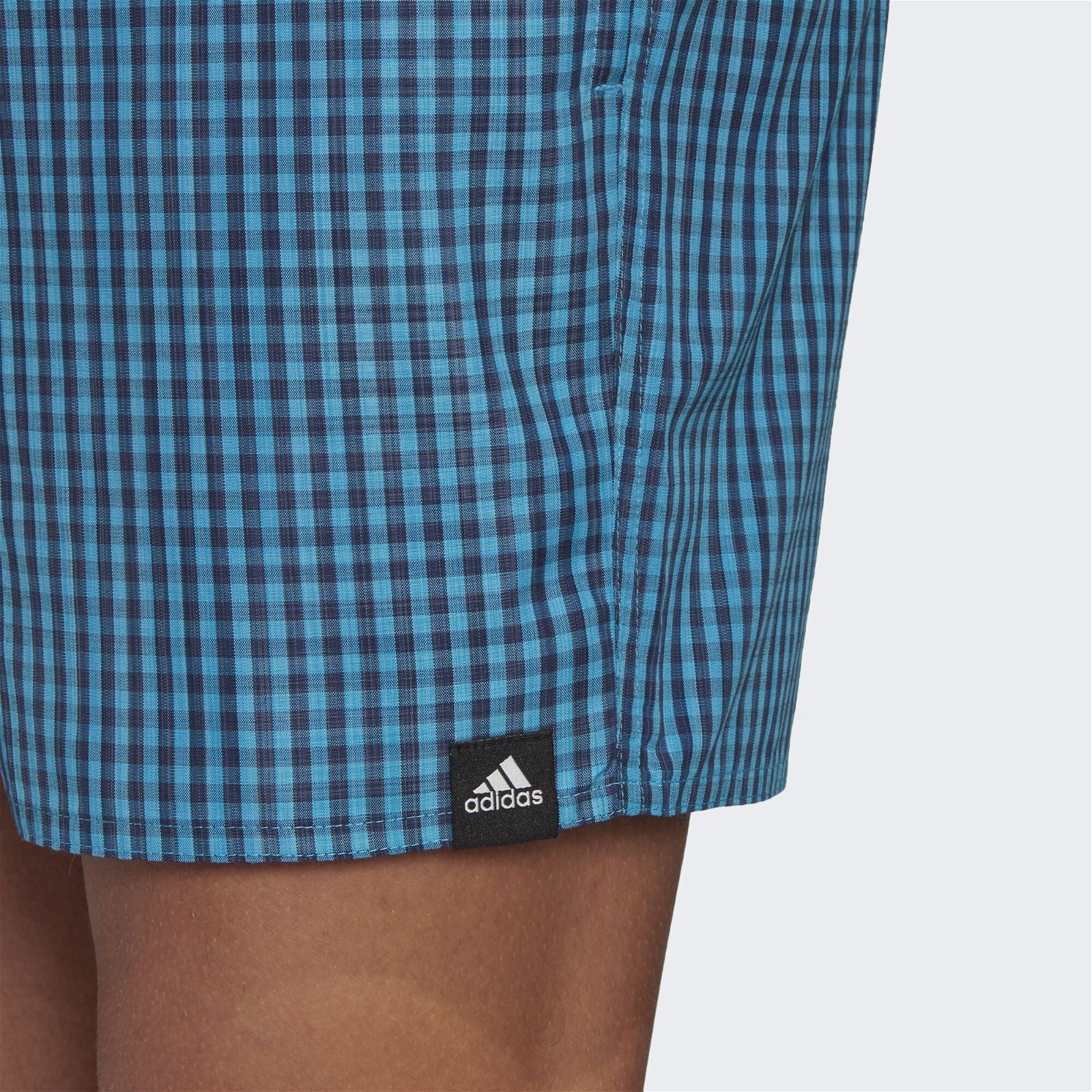 adidas Check CLX Swim Shorts - Shock Cyan Blue - Image 5