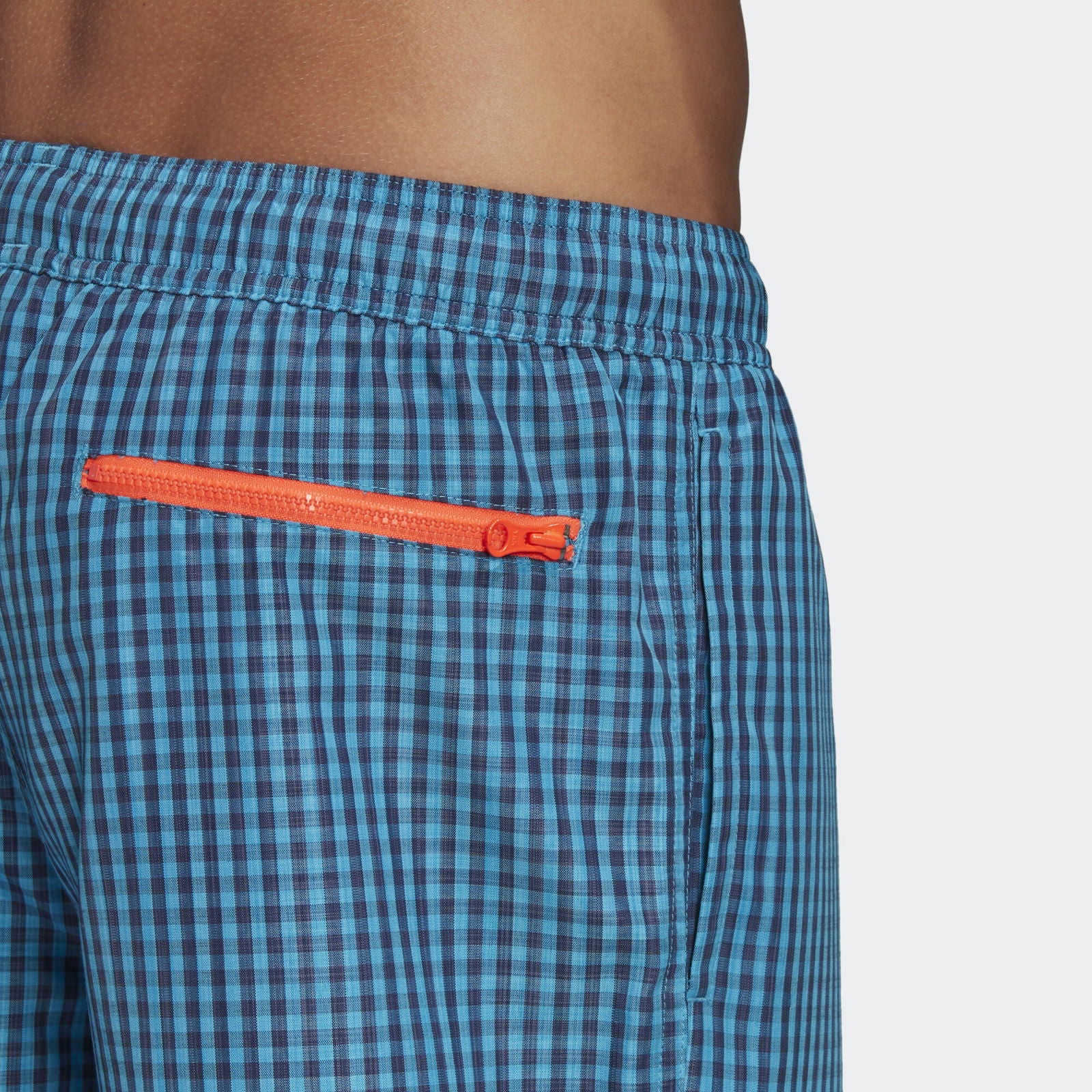 adidas Check CLX Swim Shorts - Shock Cyan Blue - Image 7