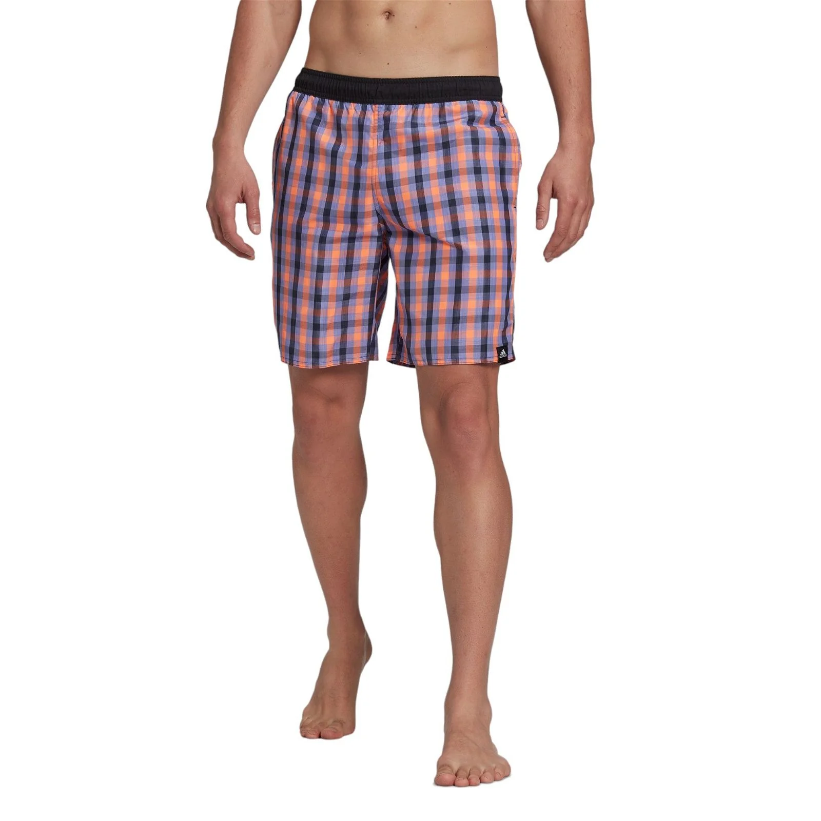 adidas Classic-Length Check Swim Shorts - Multi - Image 3