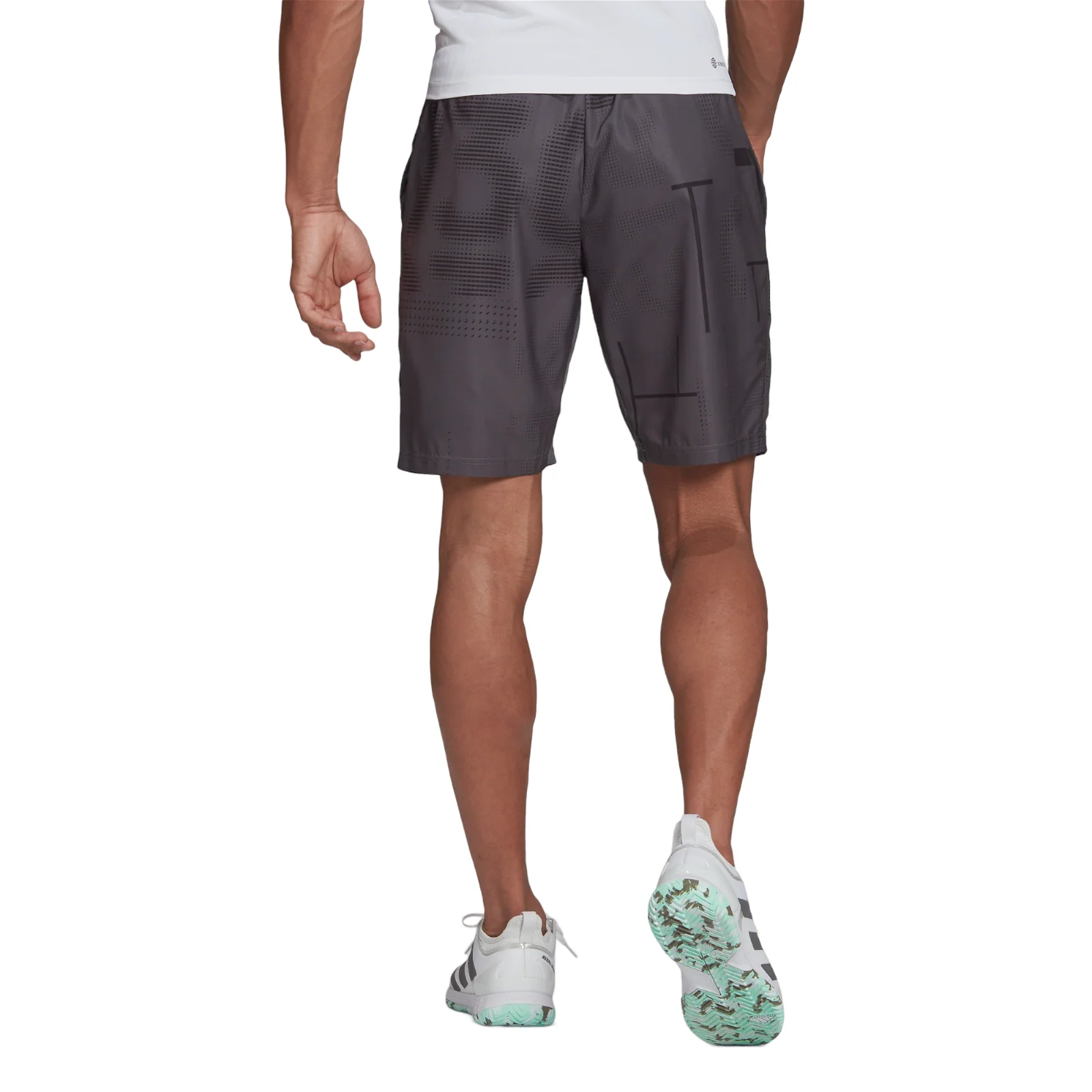adidas Club Graphic Tennis Shorts - Grey - Image 3