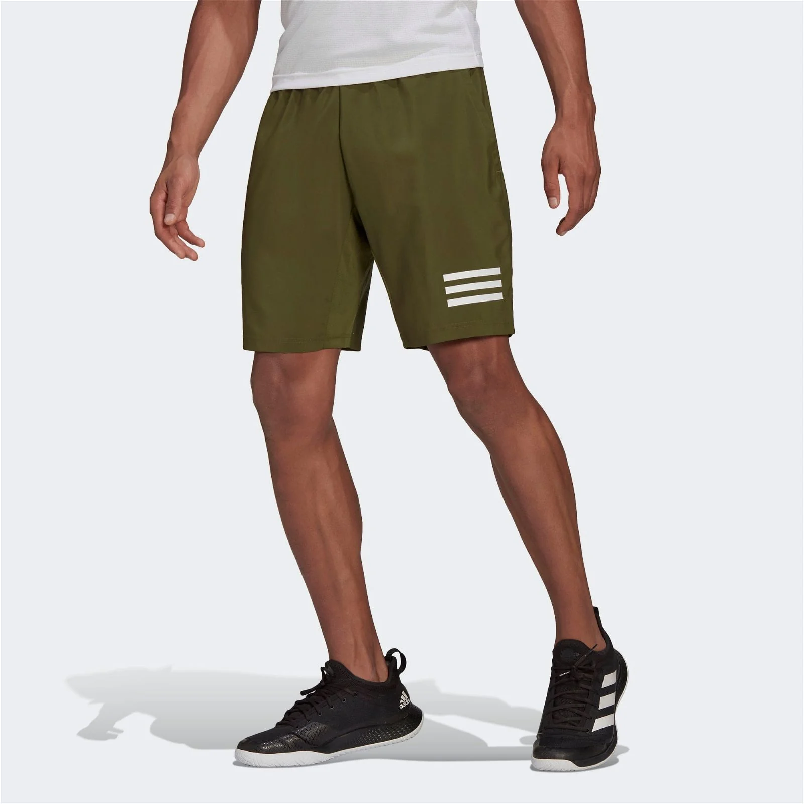 adidas Club Tennis 3-Stripes Shorts - Green - Image 2