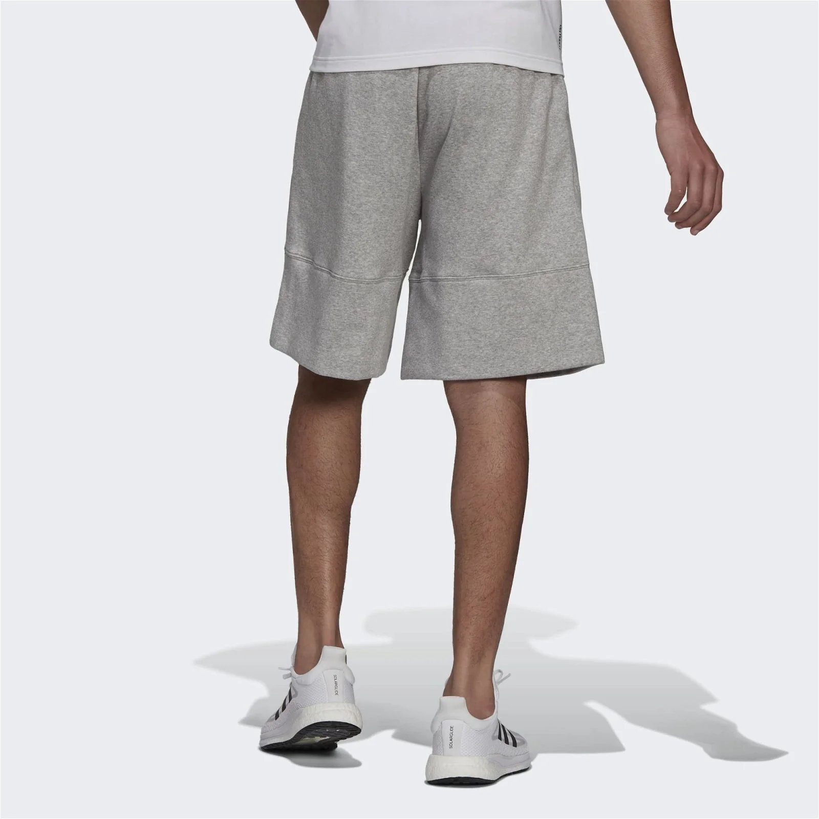 adidas Comfy and Chill Fleece Shorts - Medium Grey Heather - Image 4