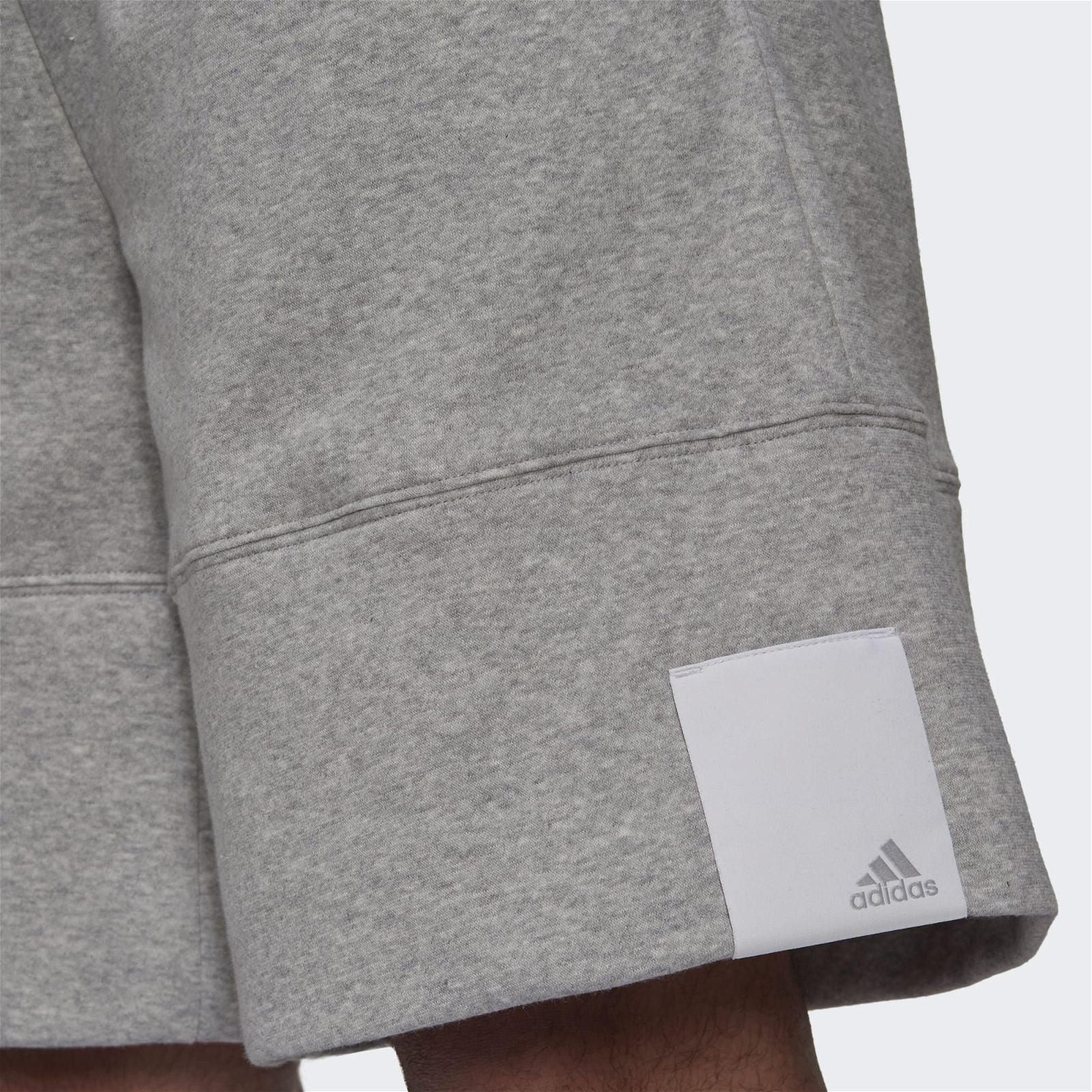 adidas Comfy and Chill Fleece Shorts - Medium Grey Heather - Image 5