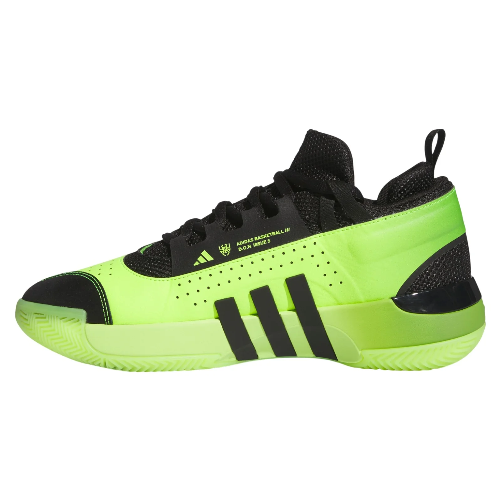 adidas D.O.N. Issue #5 Basketball Shoes - Lucid Lemon / Core Black - Image 8