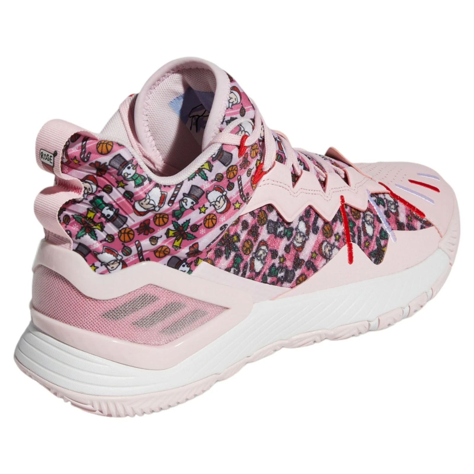 adidas D Rose Son of Chi Christmas Basketball Shoes - Clear Pink - Image 3
