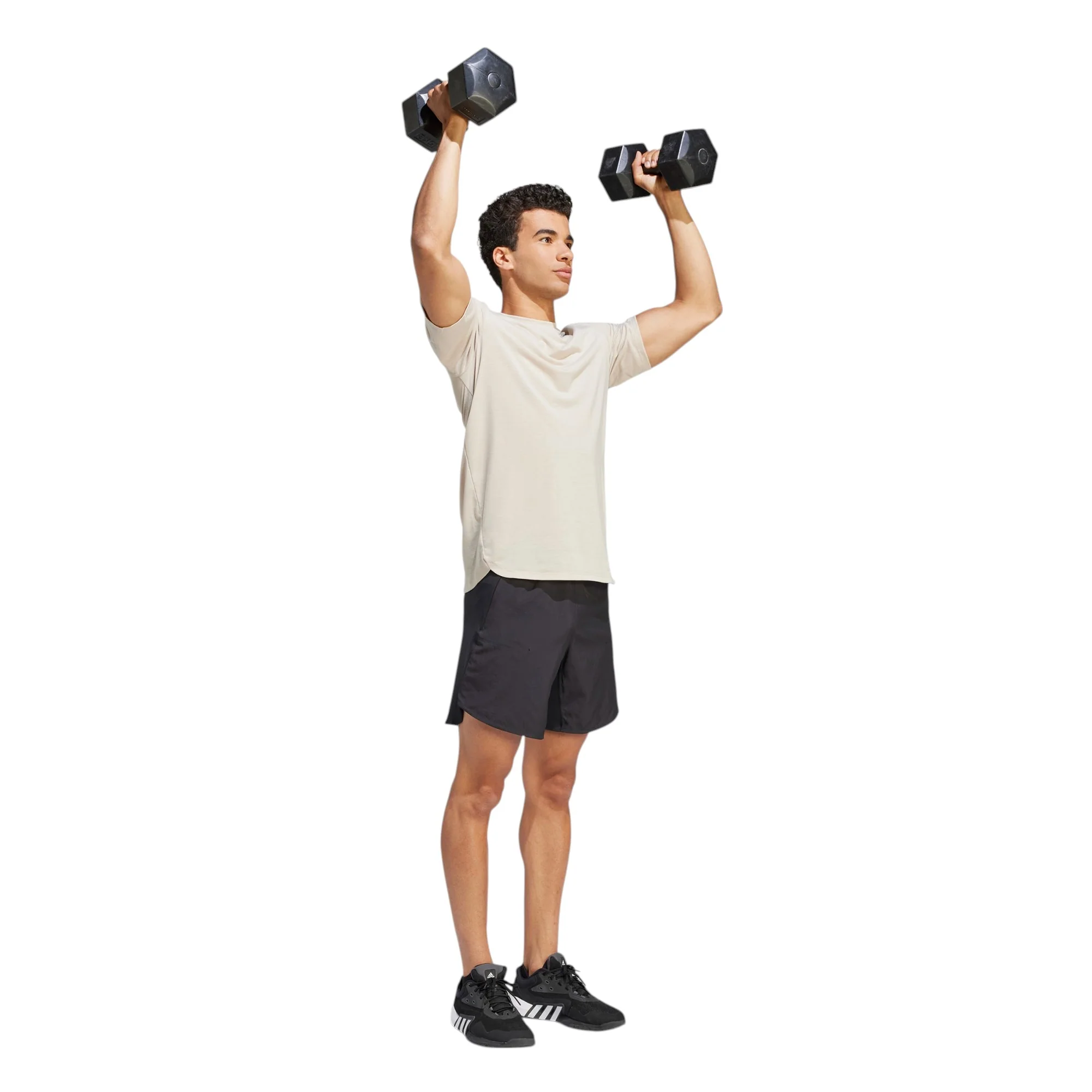 adidas Designed for Training Workout Tee - Beige - Image 3