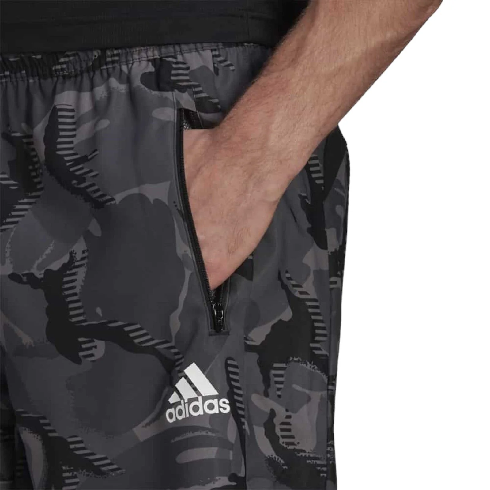 adidas Designed To Move Camouflage AEROREADY Shorts - Grey - Image 4