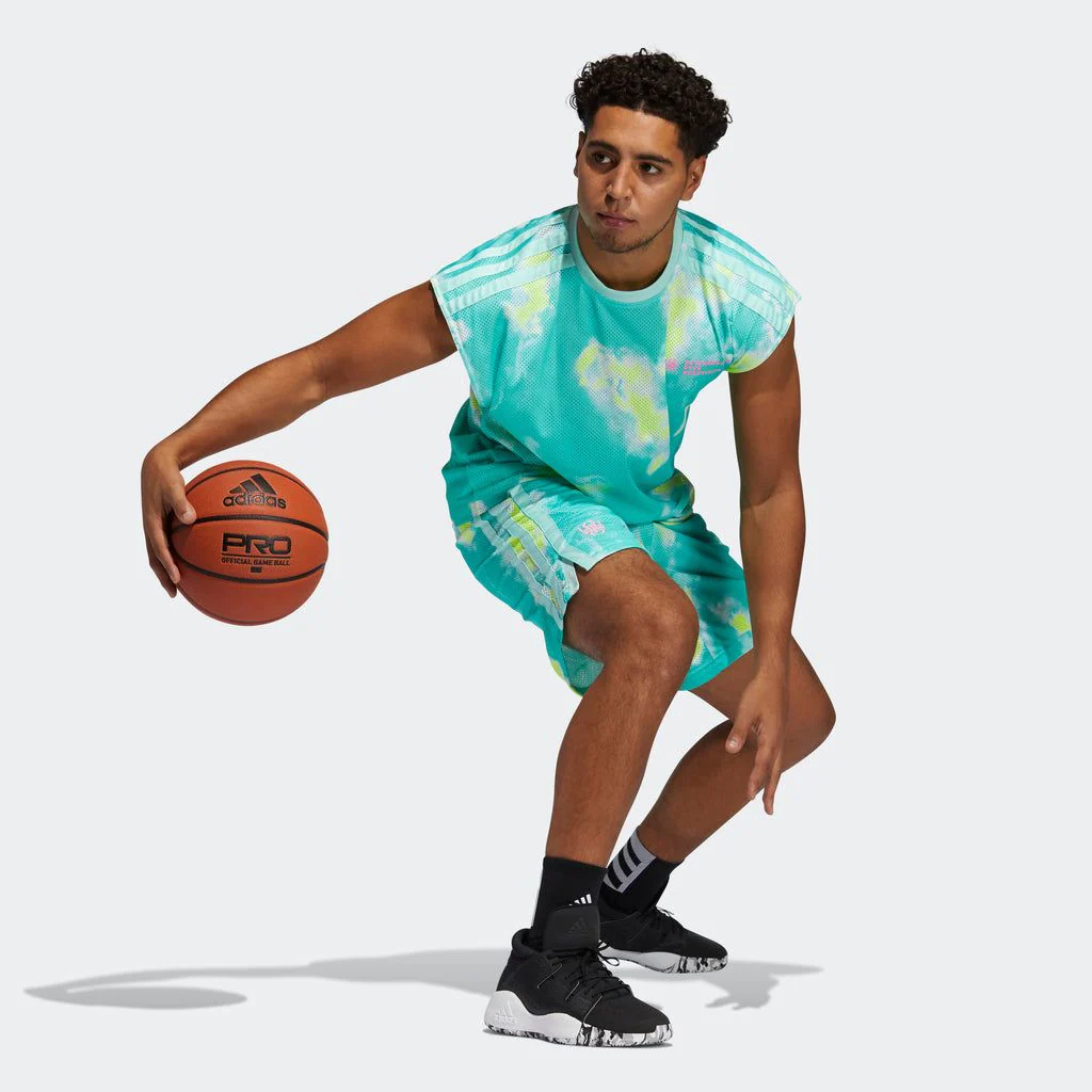 adidas Donovan Mitchell Basketball Shorts - Green - Image 4