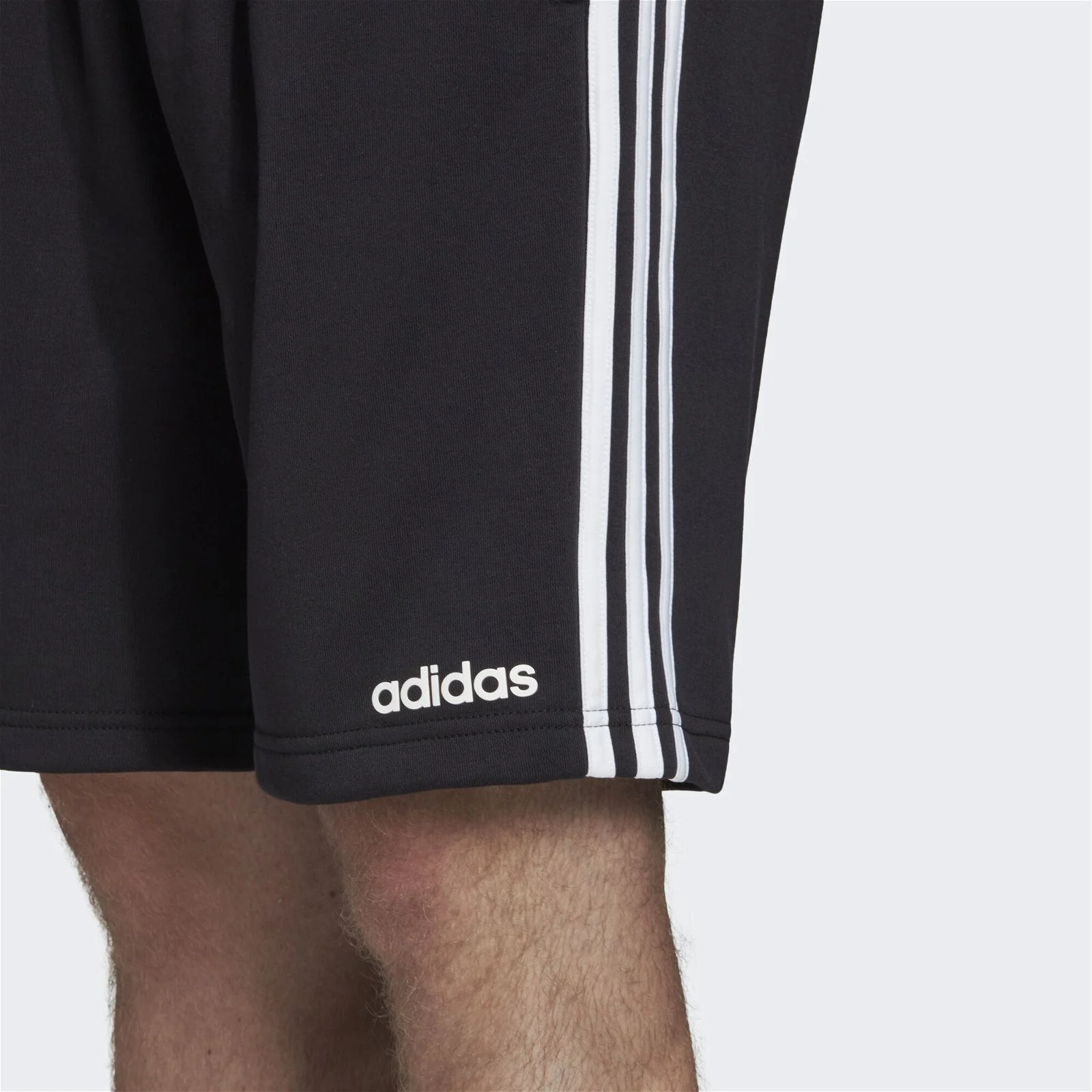 adidas Essentials 3-Stripes French Terry Shorts - Black - Image 5