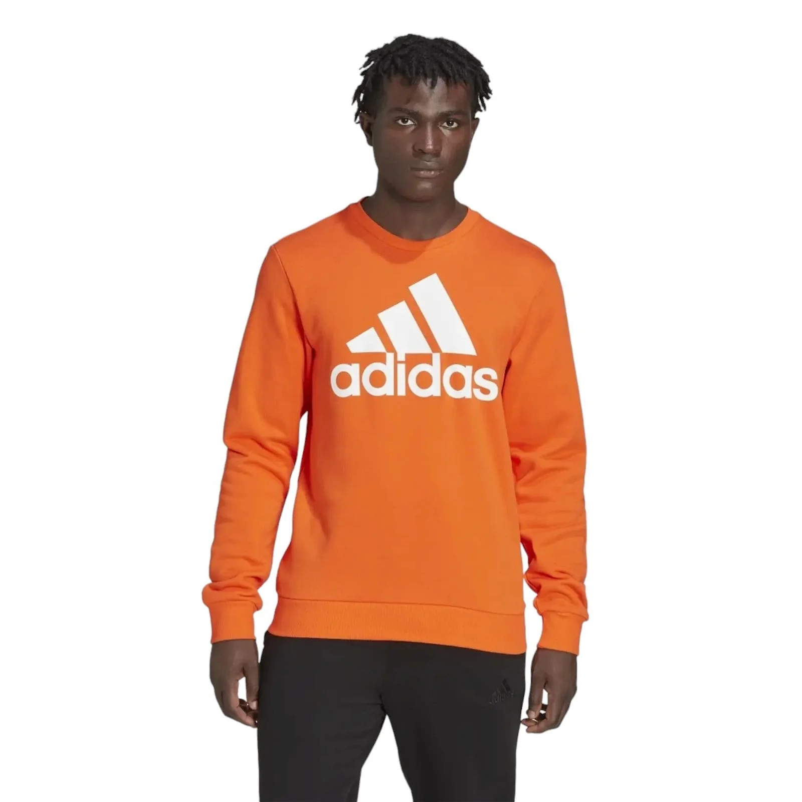 adidas Essentials Big Logo Sweatshirt - Semi Impact Orange - Image 3