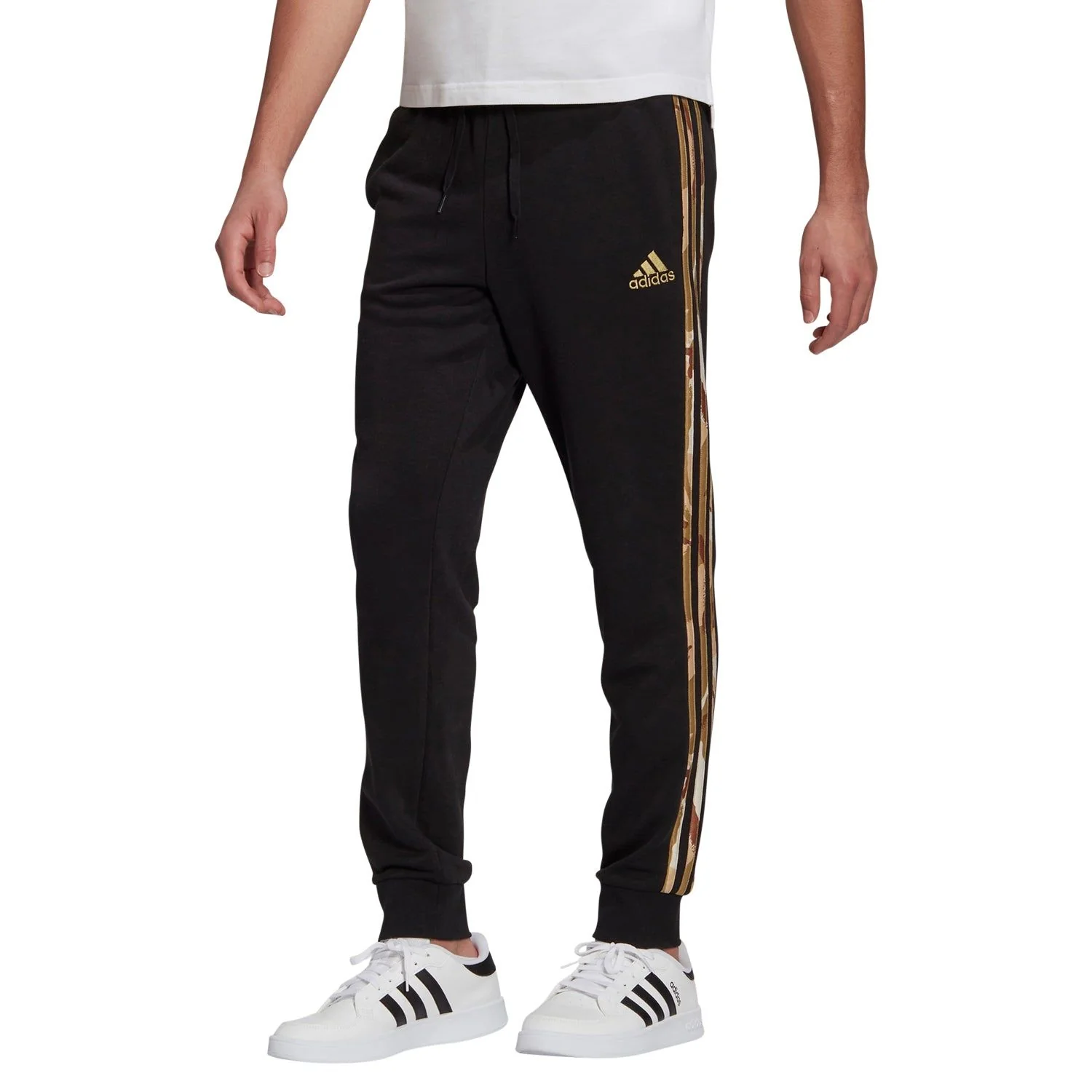 adidas Essentials Camouflage Pants - Black