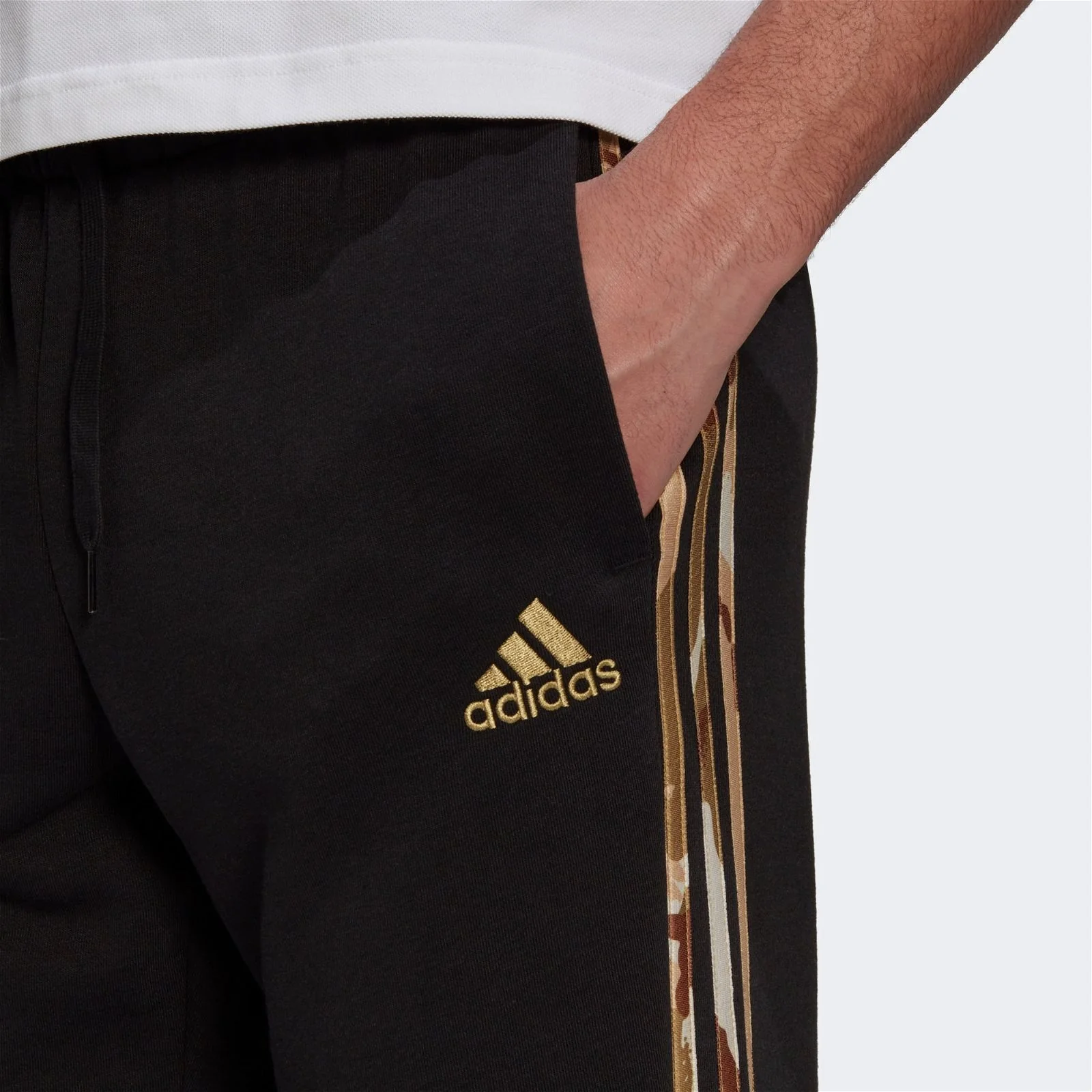 adidas Essentials Camouflage Pants - Black - Image 5