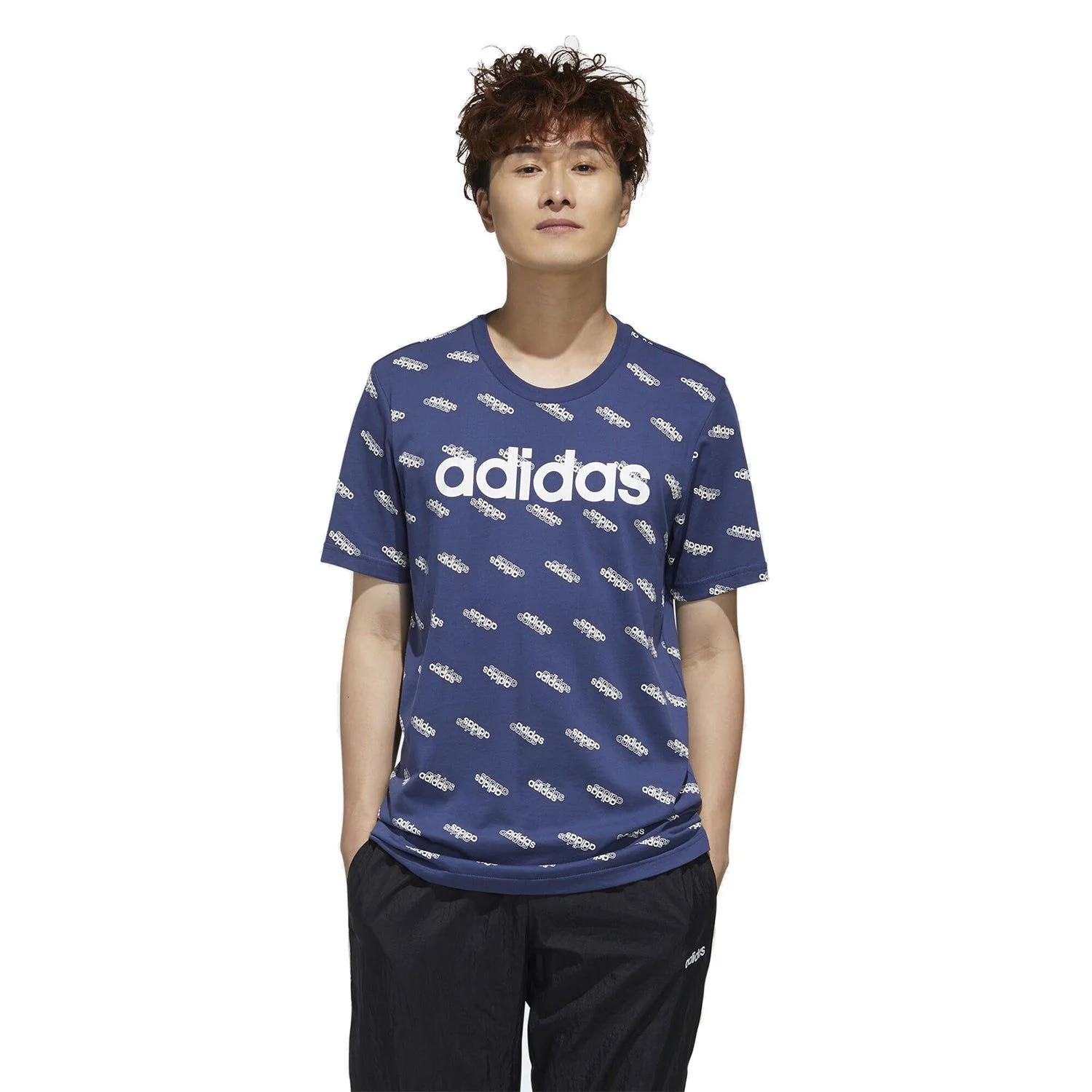 adidas Essentials Favorites Tee - Blue - Image 3