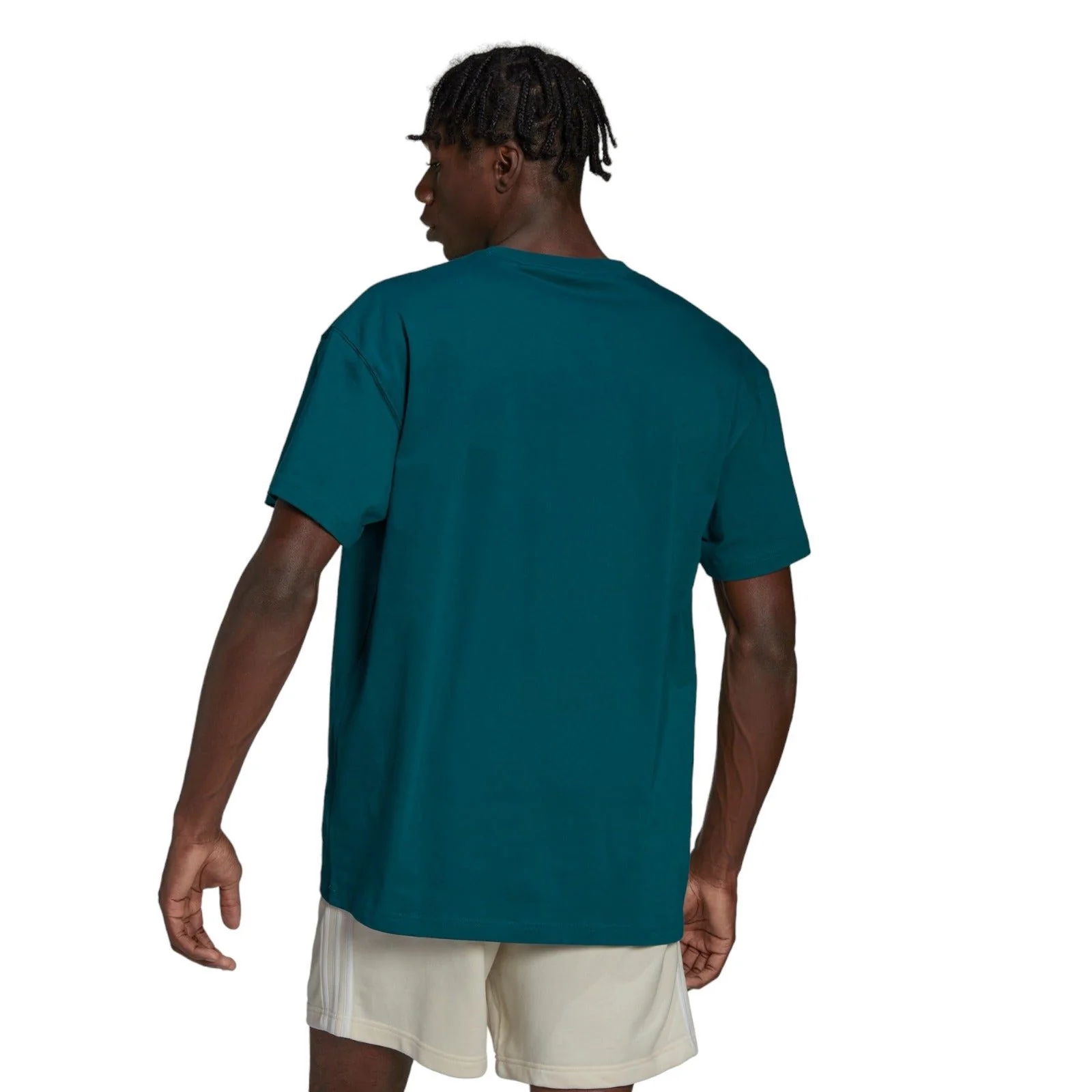 adidas Essentials FeelVivid Drop Shoulder T-Shirt - Linen Green / Green Oxide - Image 3