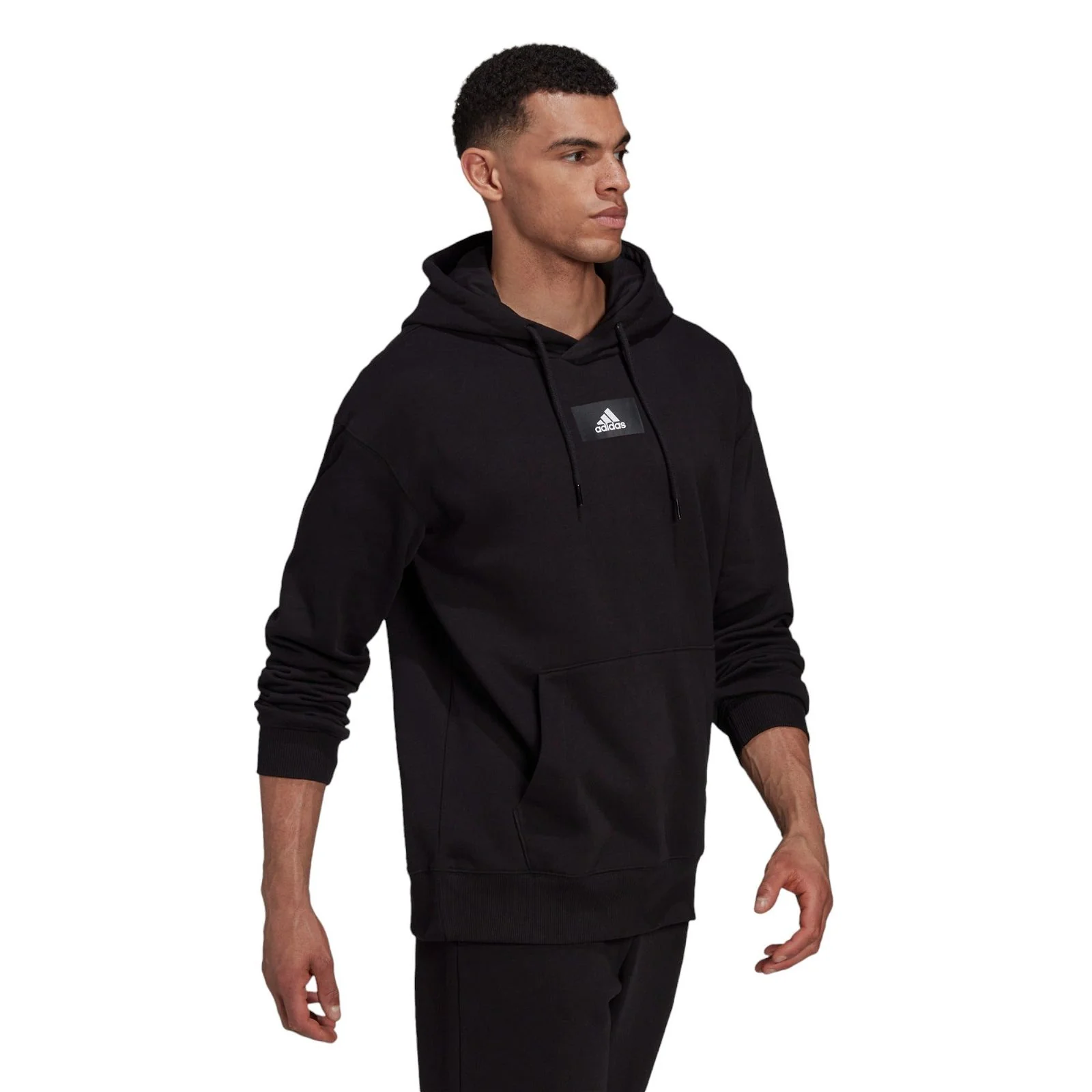adidas Essentials Feelvivid Mens Overhead Hoodie - Black - Image 4