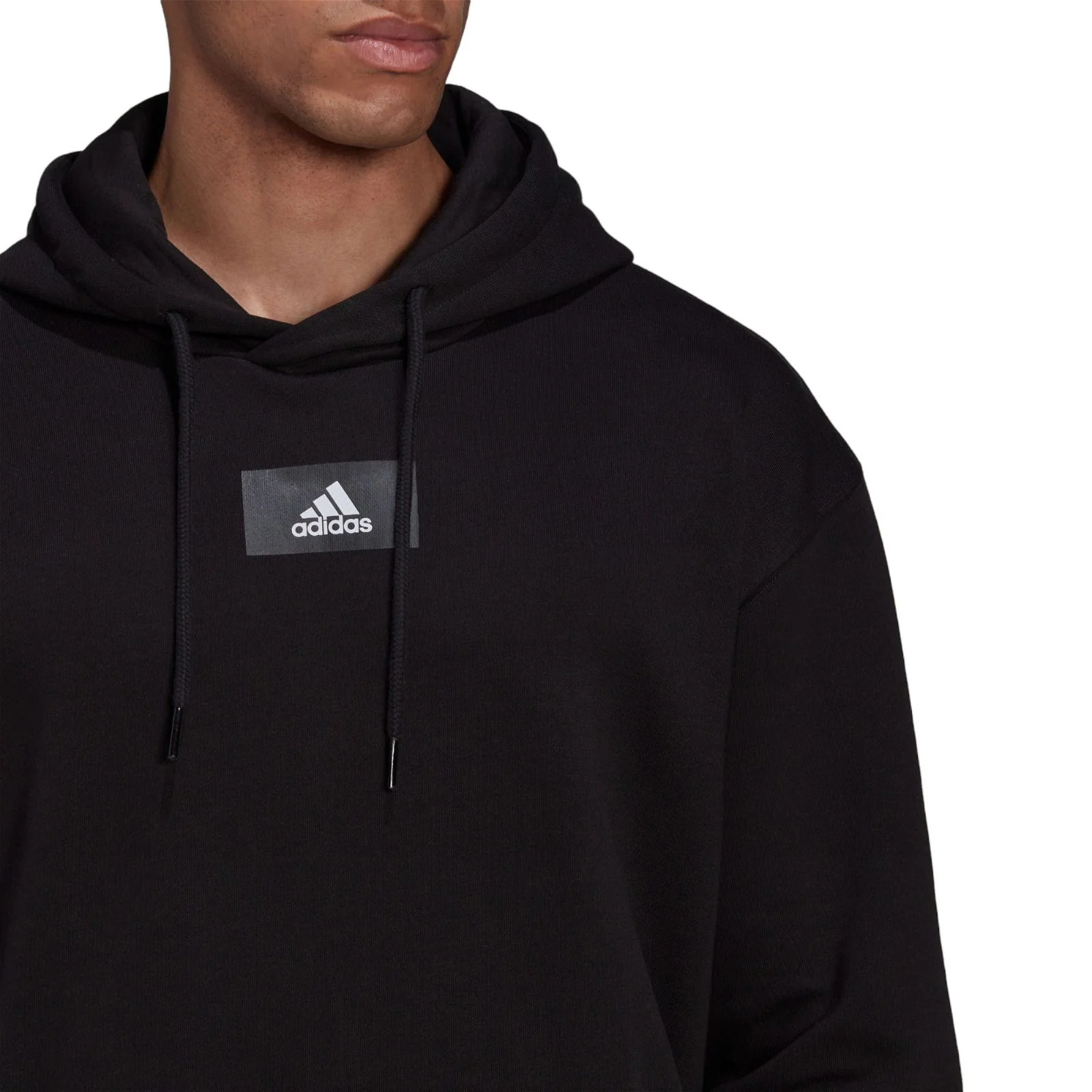 adidas Essentials Feelvivid Mens Overhead Hoodie - Black - Image 5