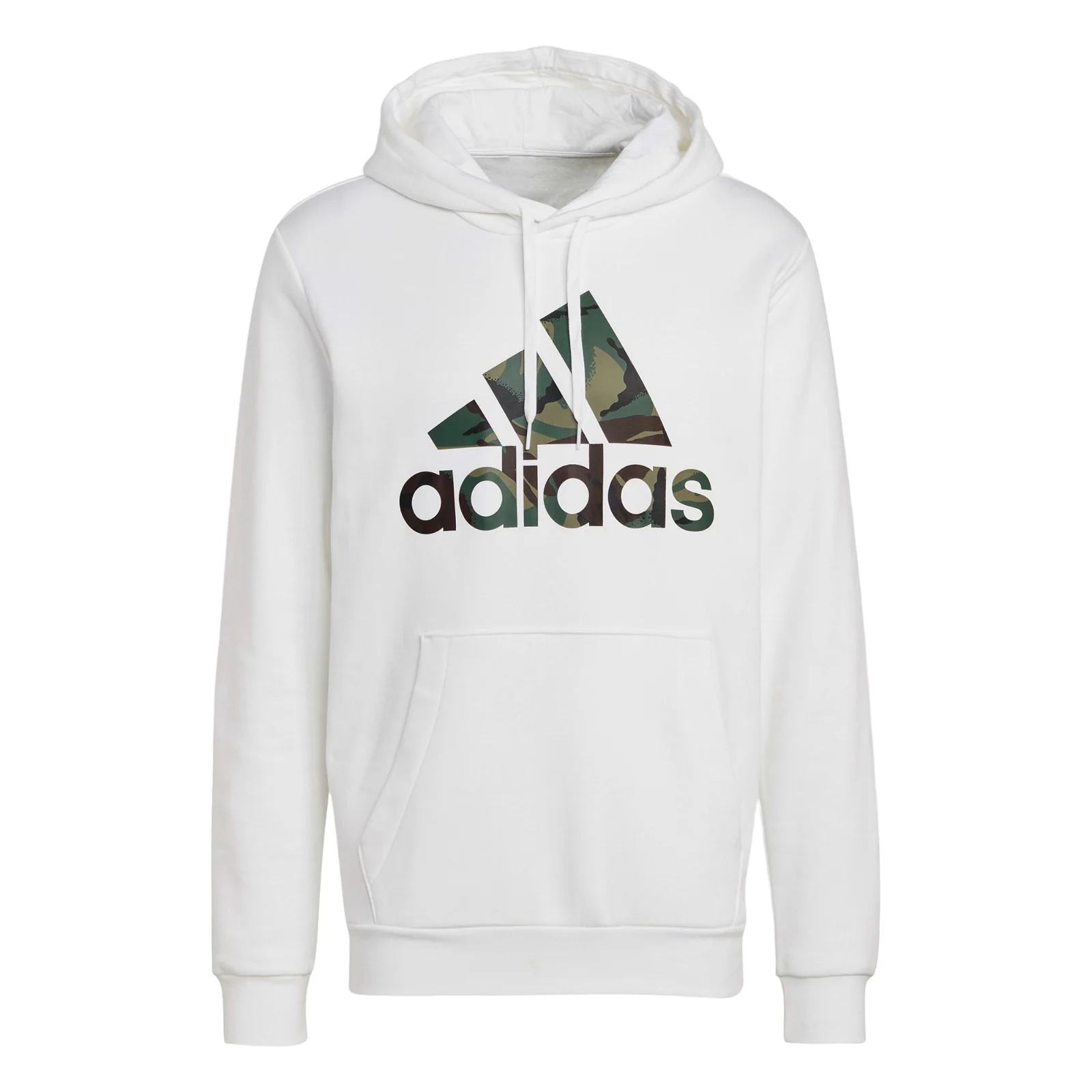 adidas Essentials Fleece Camo-Print Hoodie - White