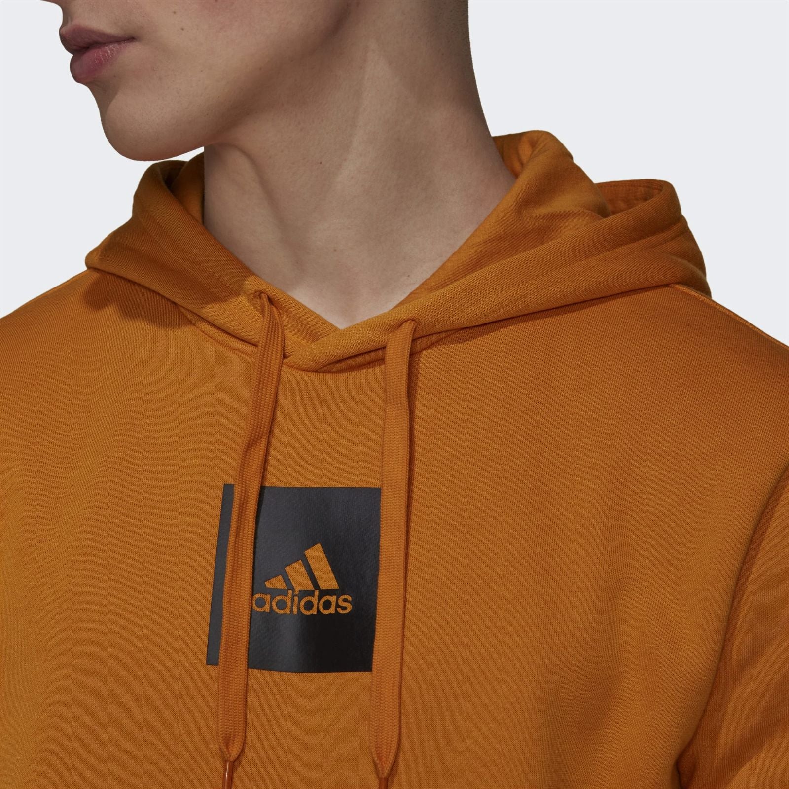 adidas Essentials Fleece Hoodie - Focus Orange / Black - Image 5