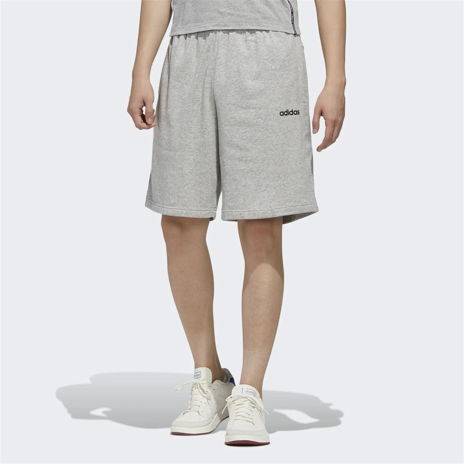 adidas Essentials Material Mix Shorts - Grey - Image 3