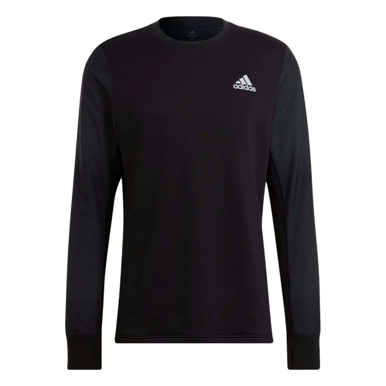 adidas Fast Reflective Crew Sweatshirt - Black - Image 2