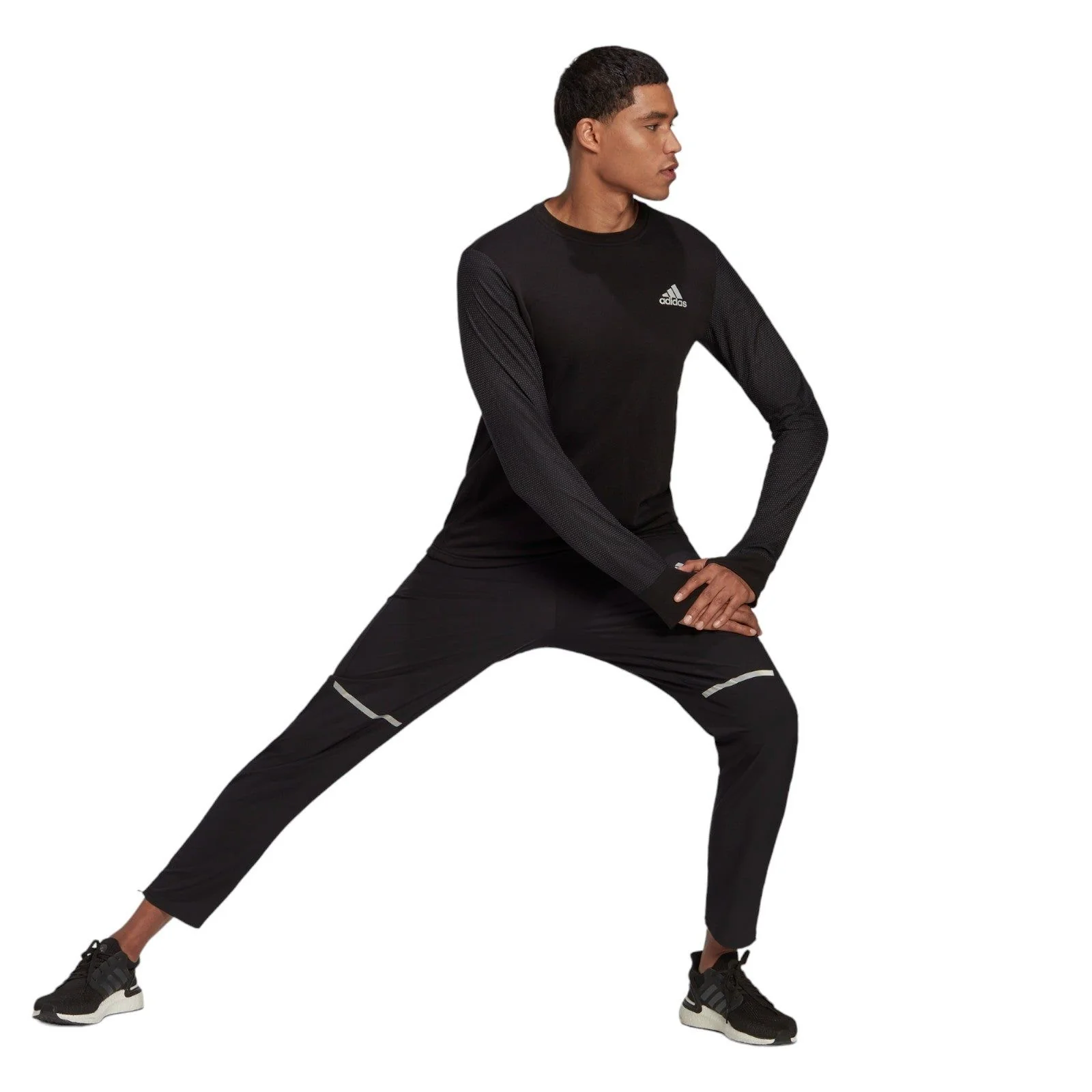 adidas Fast Reflective Crew Sweatshirt - Black - Image 4