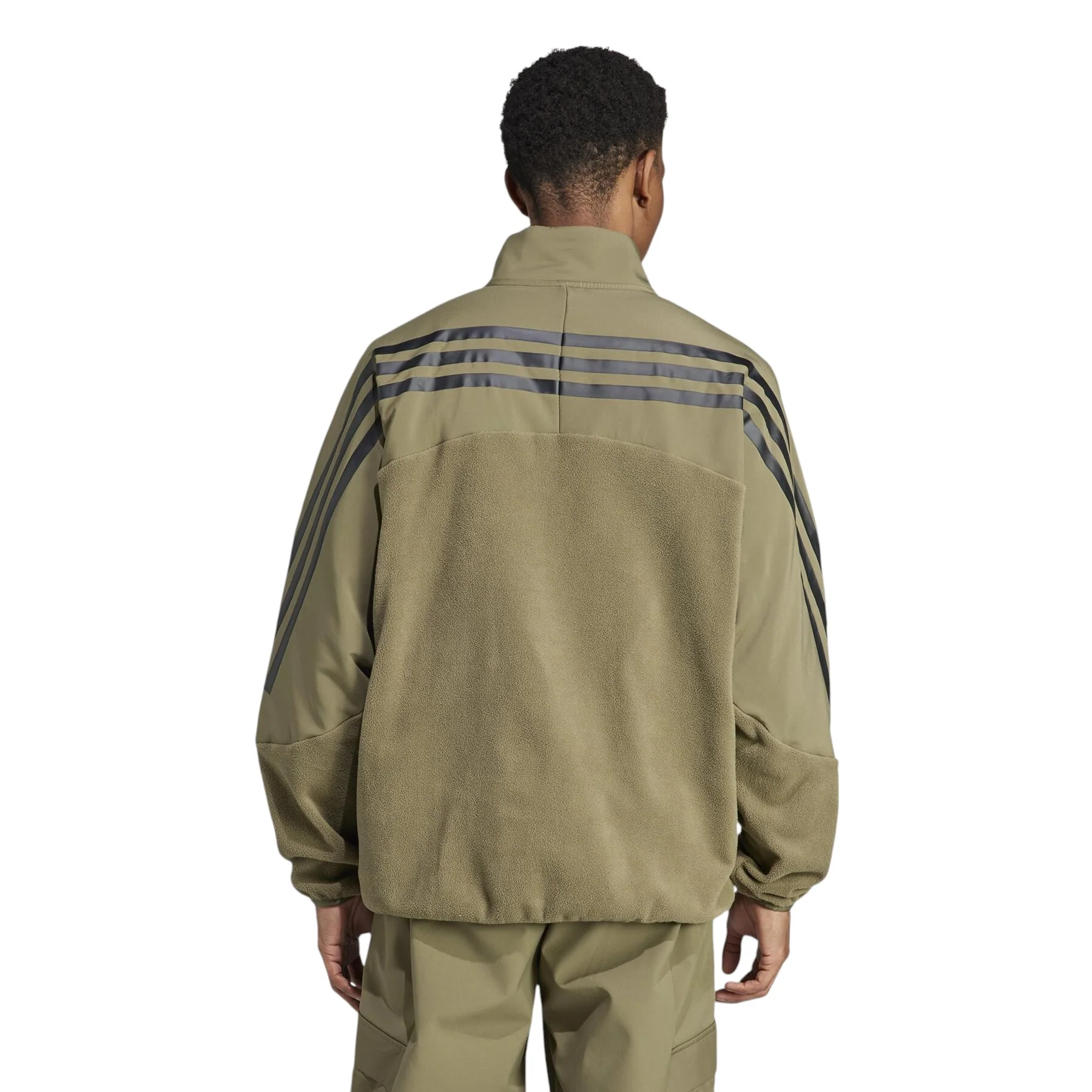 adidas Future Icons 3-Stripes Quarter Zip Fleece - Green - Image 4