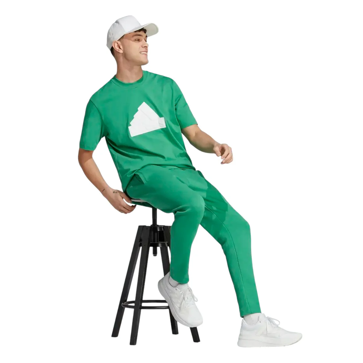adidas Future Icons Badge of Sport Pants - Semi Court Green - Image 3