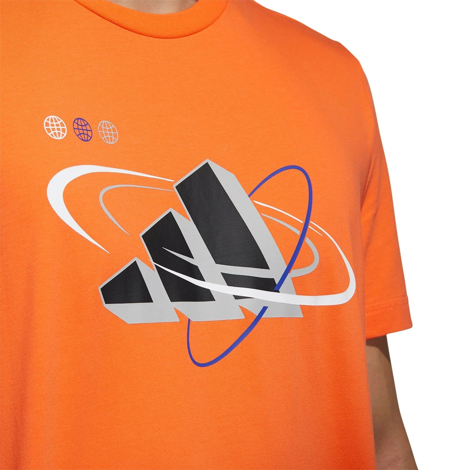 adidas Graphic Badge of Sport + Tee - Orange - Image 4