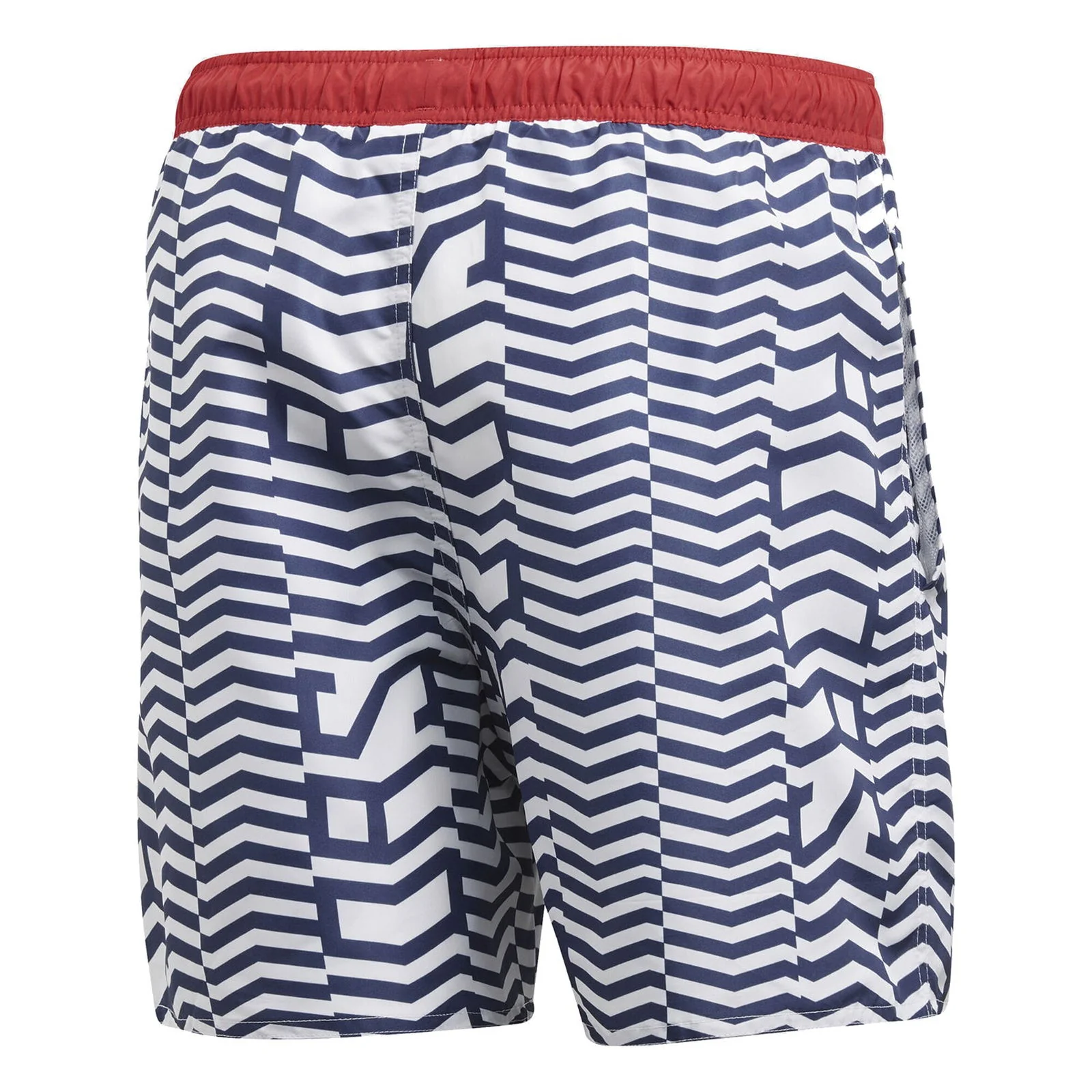 adidas Graphic CLX Swim Short - White/Blue - Image 2