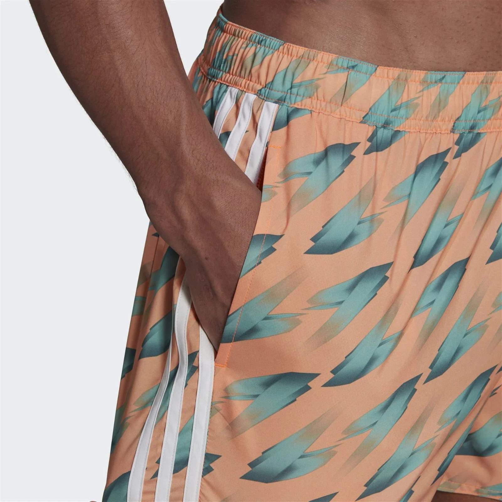 adidas Graphic Swim Shorts - Screaming Orange - Image 4
