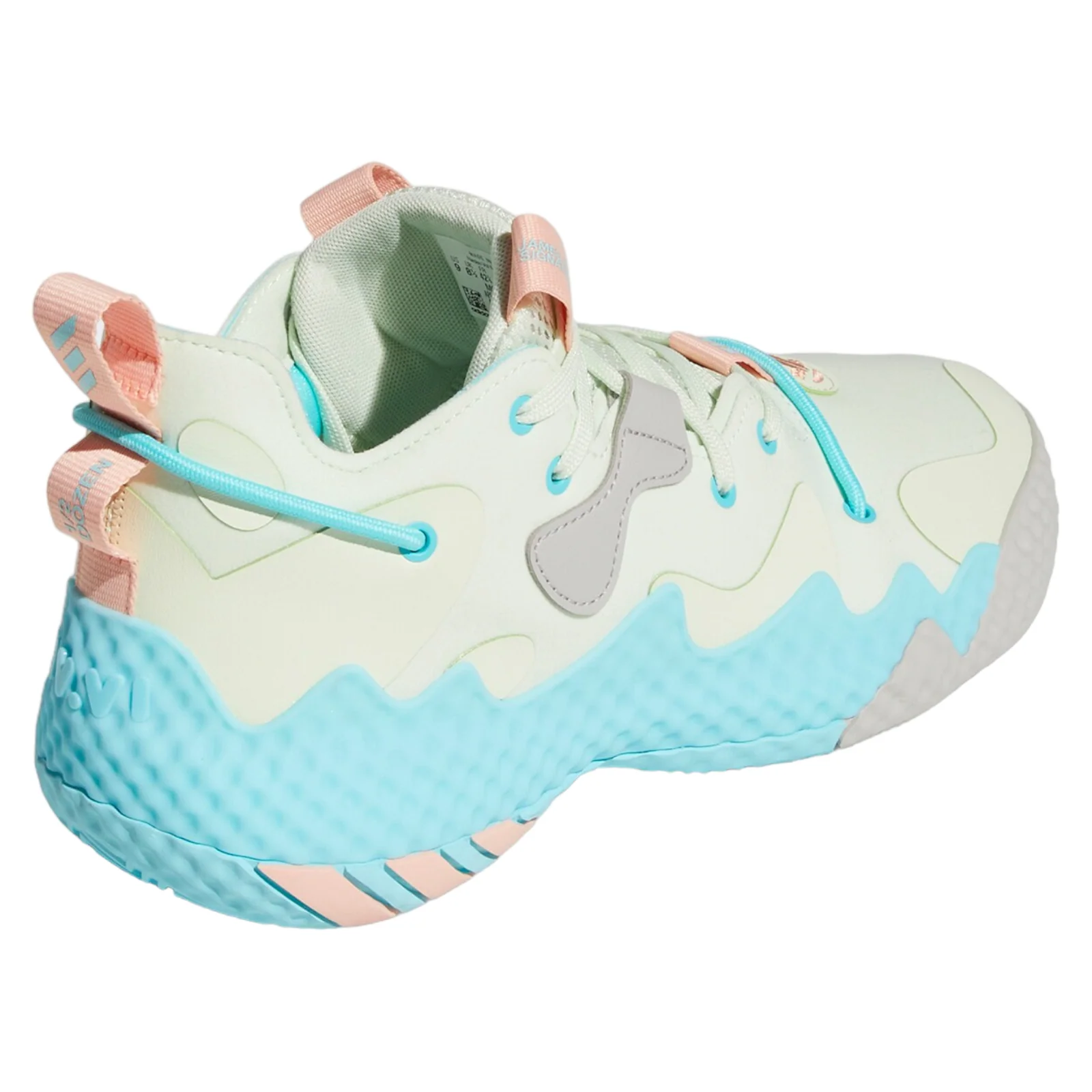 adidas Harden Vol. 6 Basketball Shoes - Gren Mist / Pulse Aqua - Image 3